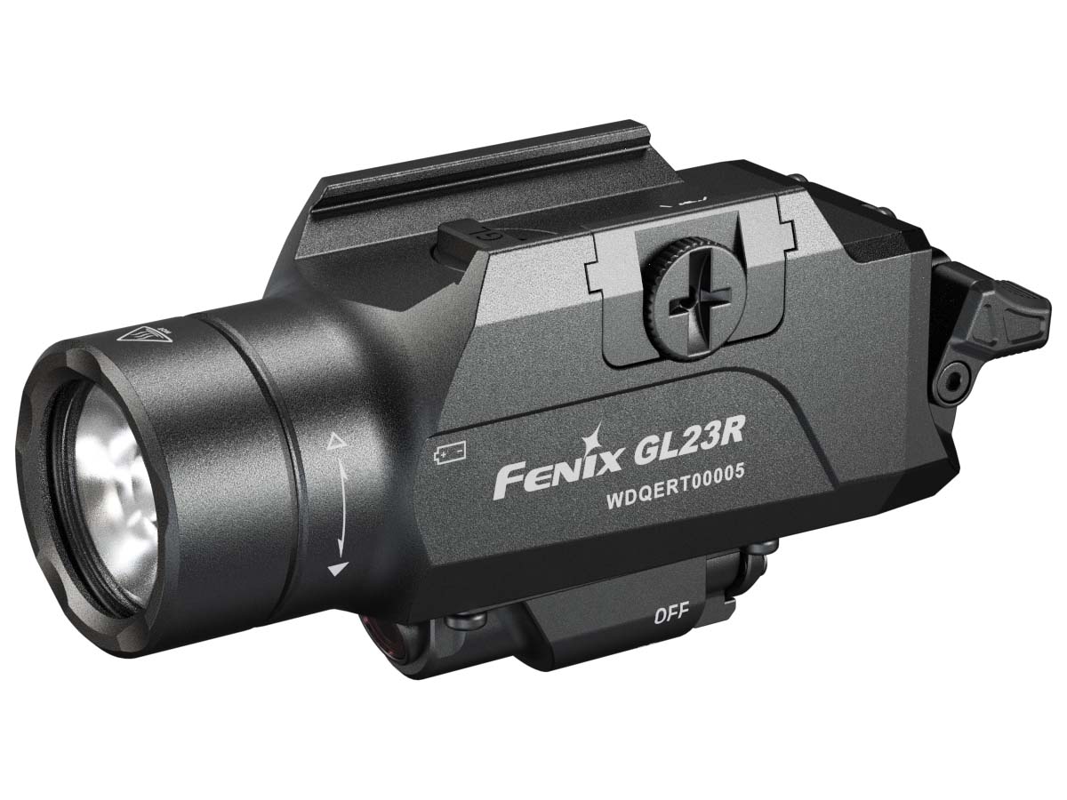 Fenix GL23R Rechargeable Tactical Flashlight for Pistols & Rifles - 800 Lumens Weapon Light with Long Battery Life - Perfect for Hunting, Home Defense & Outdoor Adventures