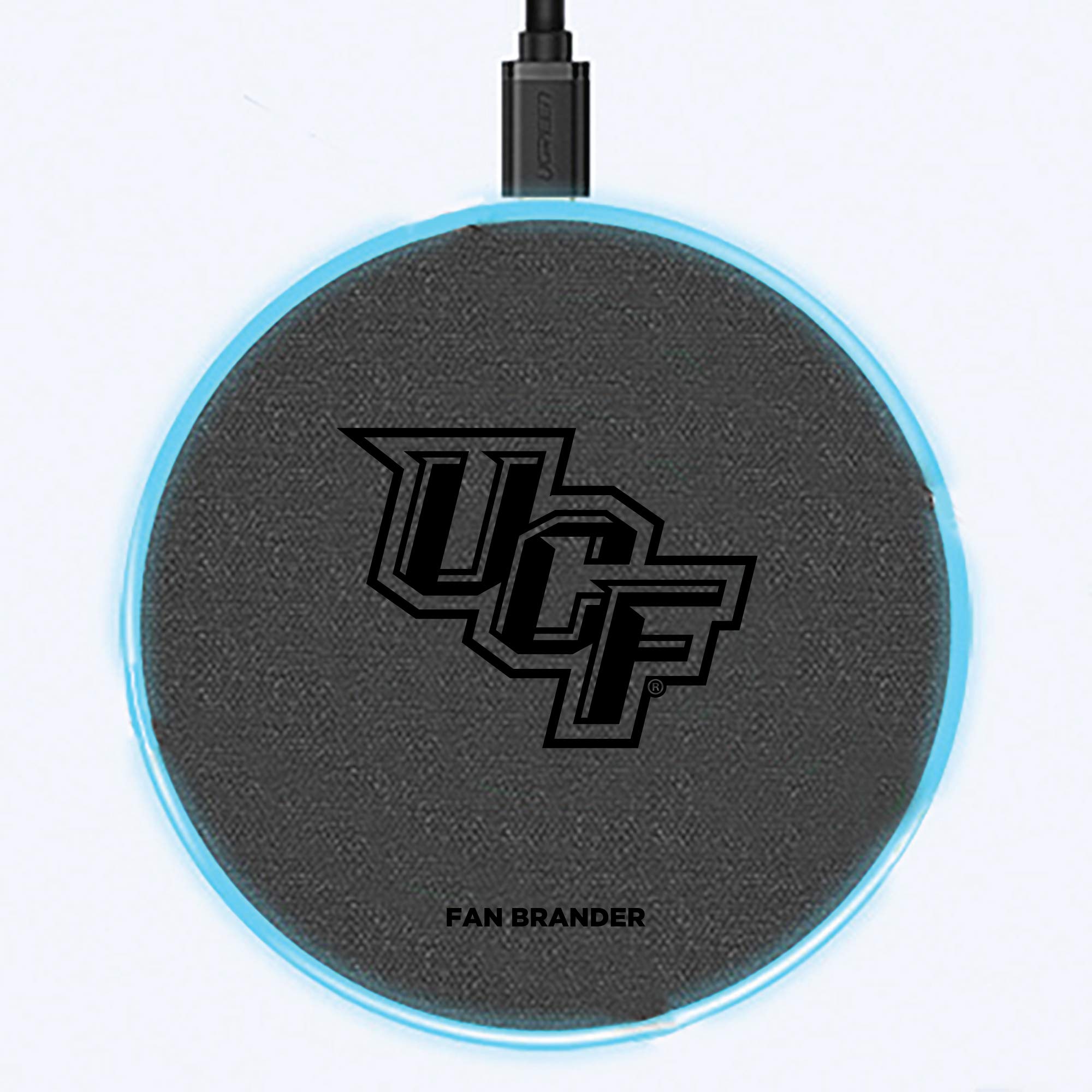 NCAA 15W Fast Wireless Charger with Laser-Etched Team Logo - Compatible with iPhone, Samsung & AirPods - Perfect for Home, Office & Car Use