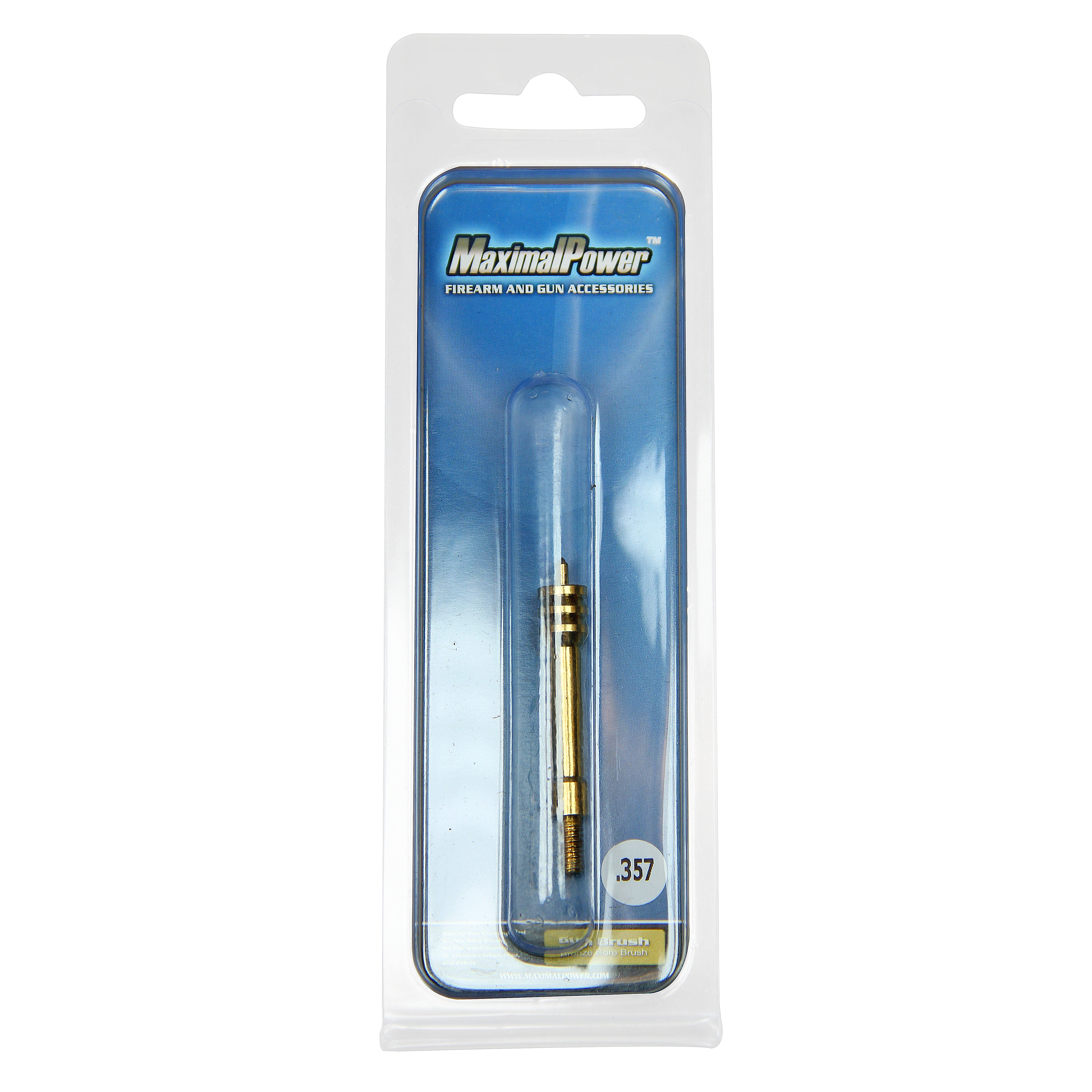 MaximalPower™ .357 Caliber Gun Cleaning Jag - 8-32 Threaded Brass Brush (6460-357) for Pistol & Revolver Maintenance | Perfect for Range Days & Firearm Care