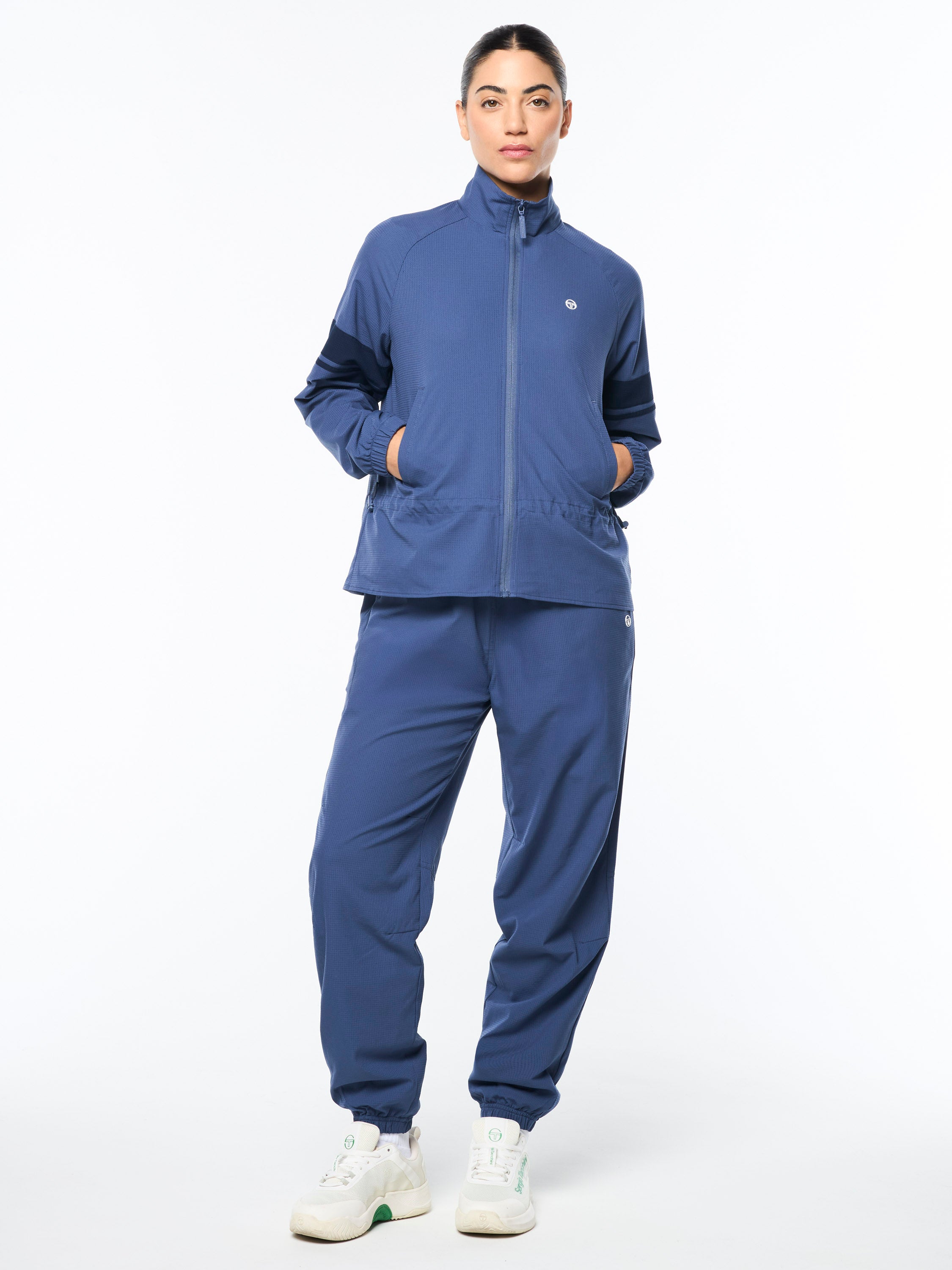 Luna Track Jacket - Blue Indigo Athletic Running Jacket for Women & Men | Lightweight Breathable Windbreaker for Outdoor Jogging, Hiking & Casual Wear