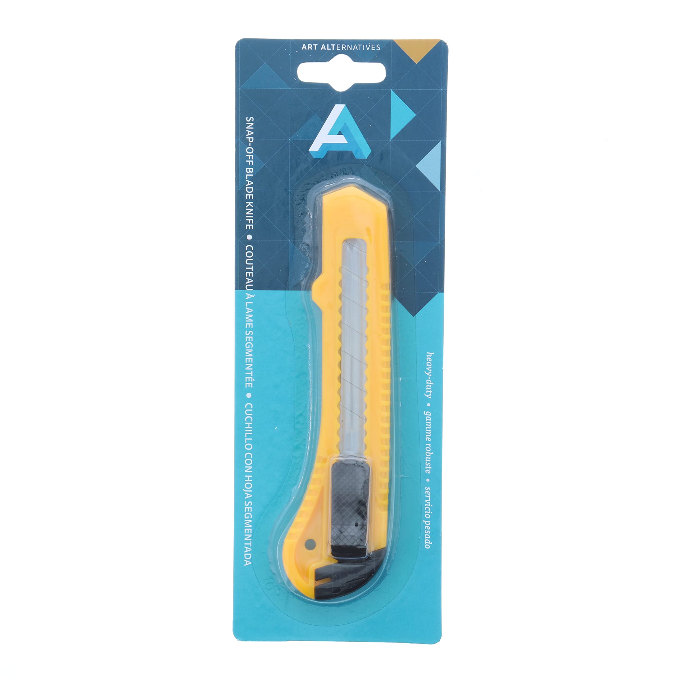 Art Alternatives Locking Snap-Off Blade Knife - Heavy Duty Utility Knife for Crafting, DIY Projects & Packaging | Perfect for Artists, Carpenters & Home Improvement
