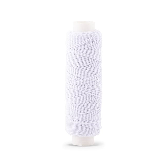 DRITZ White Elastic Thread - 30 Yards for Sewing, Quilting & Crafting - Stretchy Sewing Thread for Comfortable Garments & DIY Projects