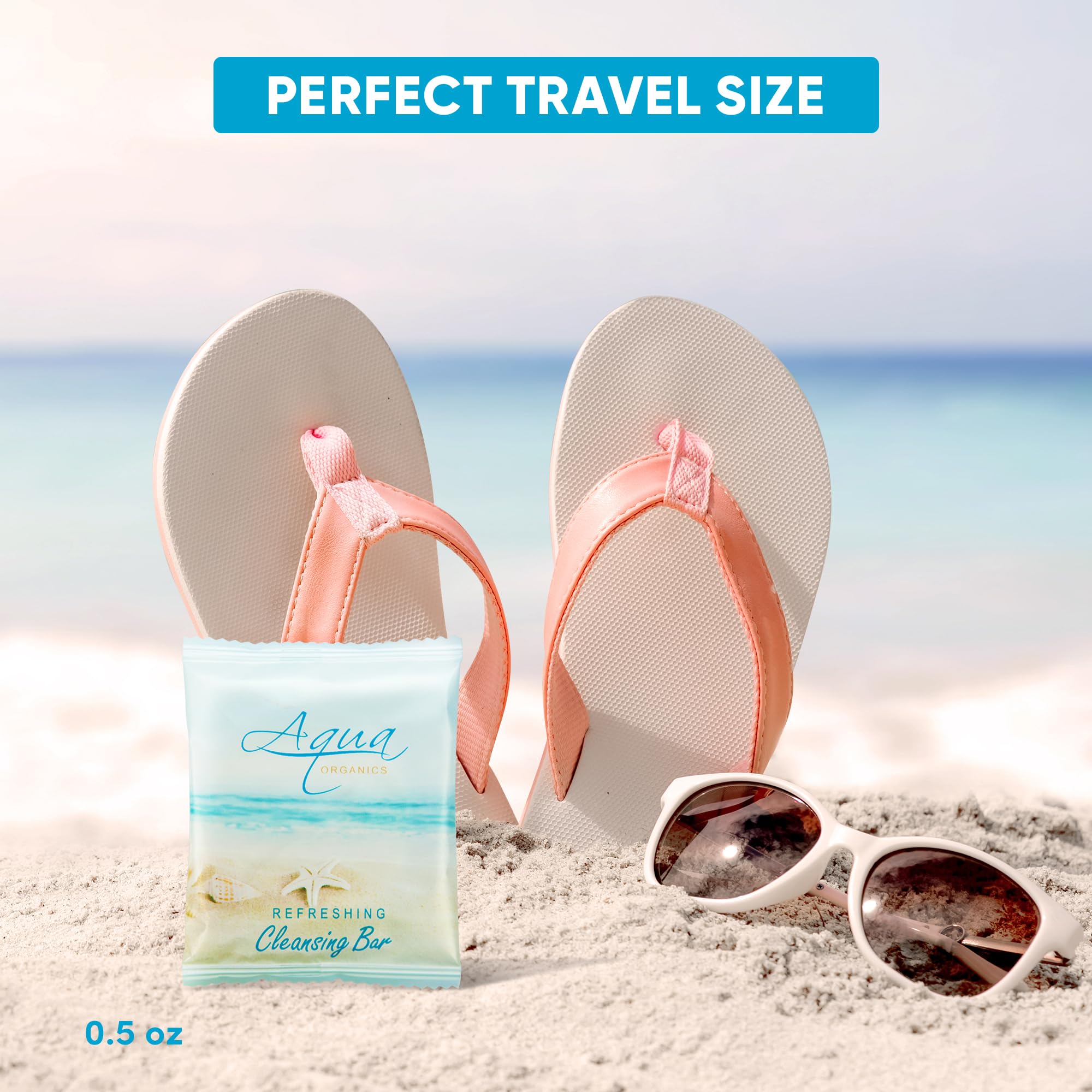 Travel Size Bar Soap 0.5 oz - Bulk Pack of 1000 for Hotels, Beaches & Gyms | Perfect for Hospitality Amenities, Guest Essentials & On-the-Go Use