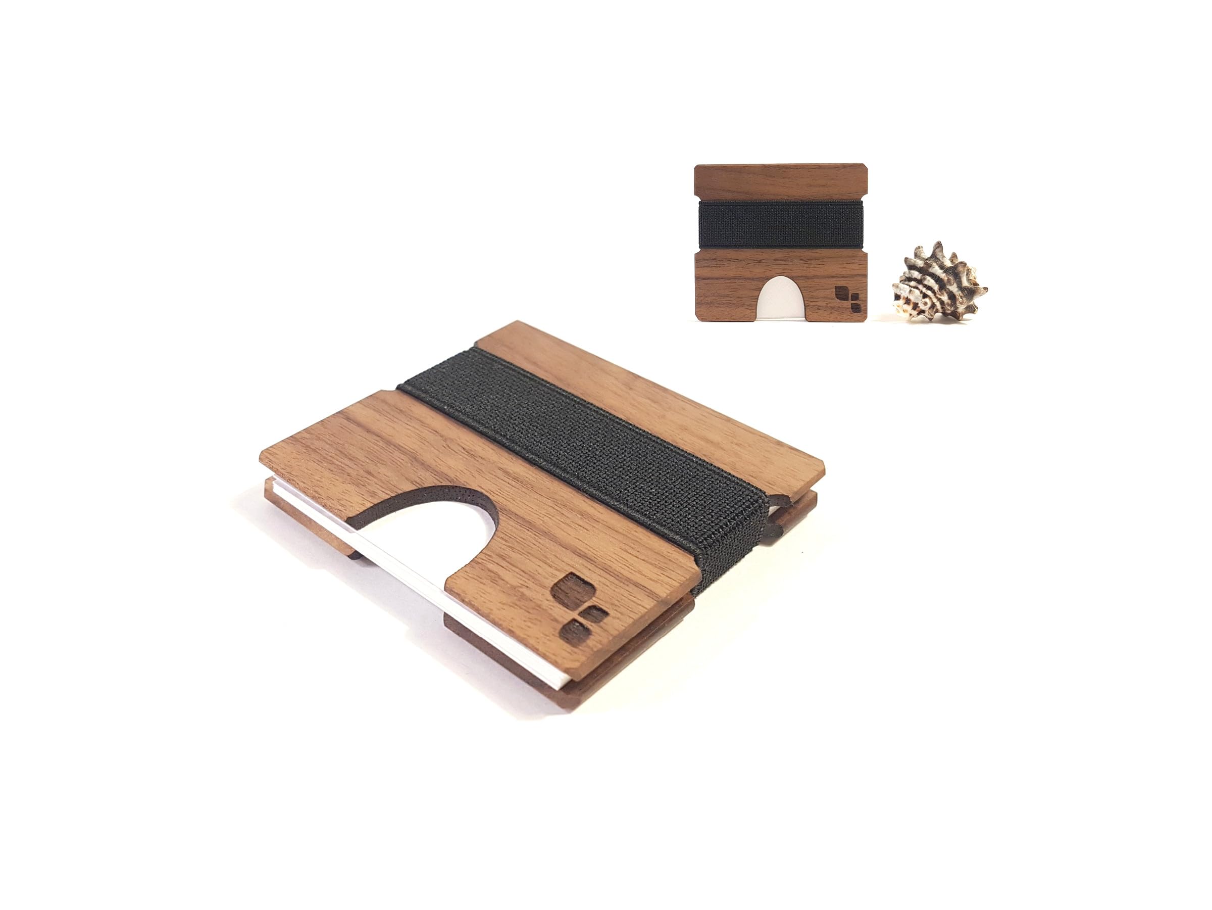 Premium Black Walnut Business Card Holder - Cordova M Square Design for Professionals | Perfect for Office, Networking Events & Executive Gifts