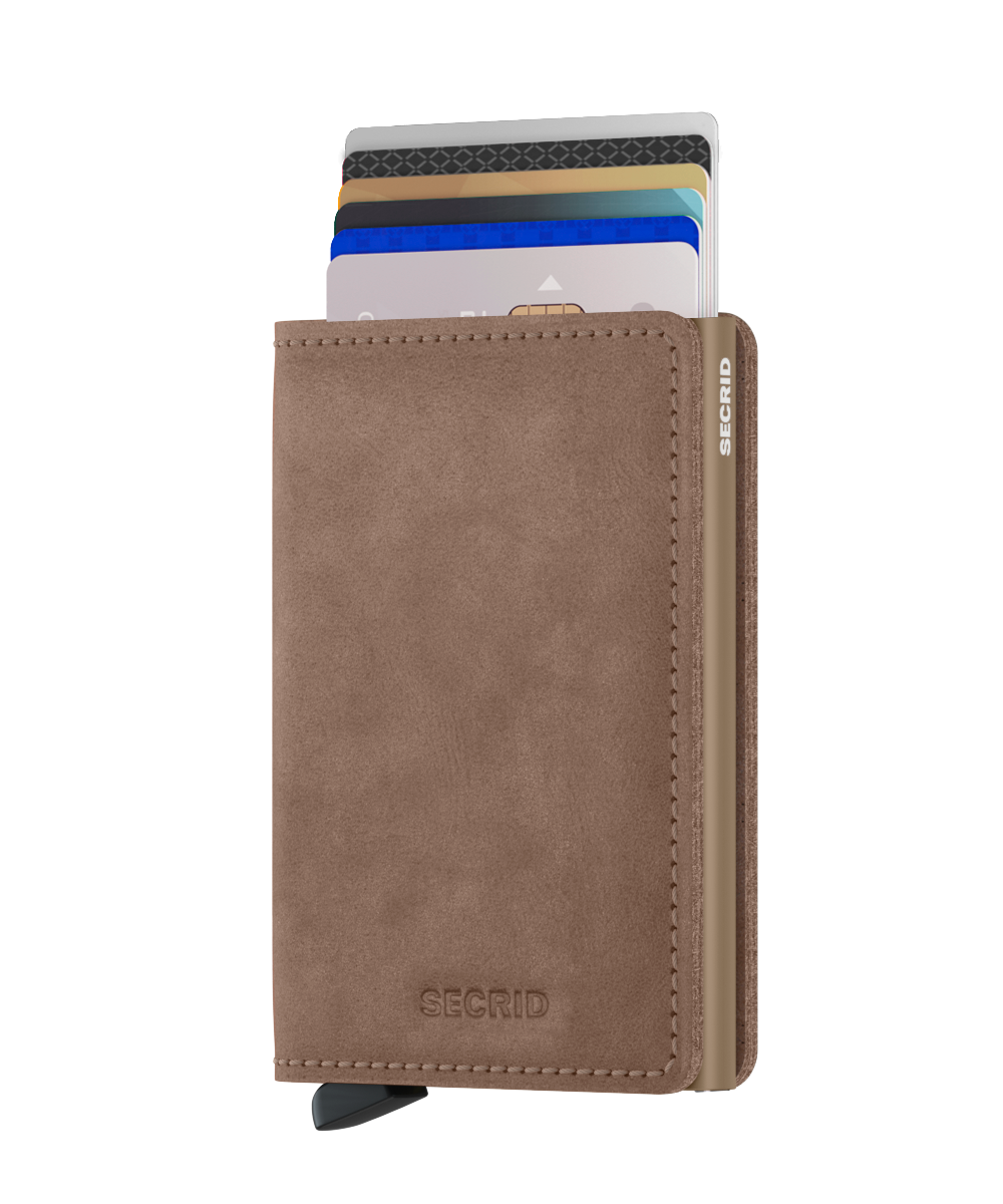 SECRID Slimwallet Vintage - RFID Blocking Leather Wallet for Men & Women | Compact & Stylish Card Holder for Everyday Use, Travel & Business