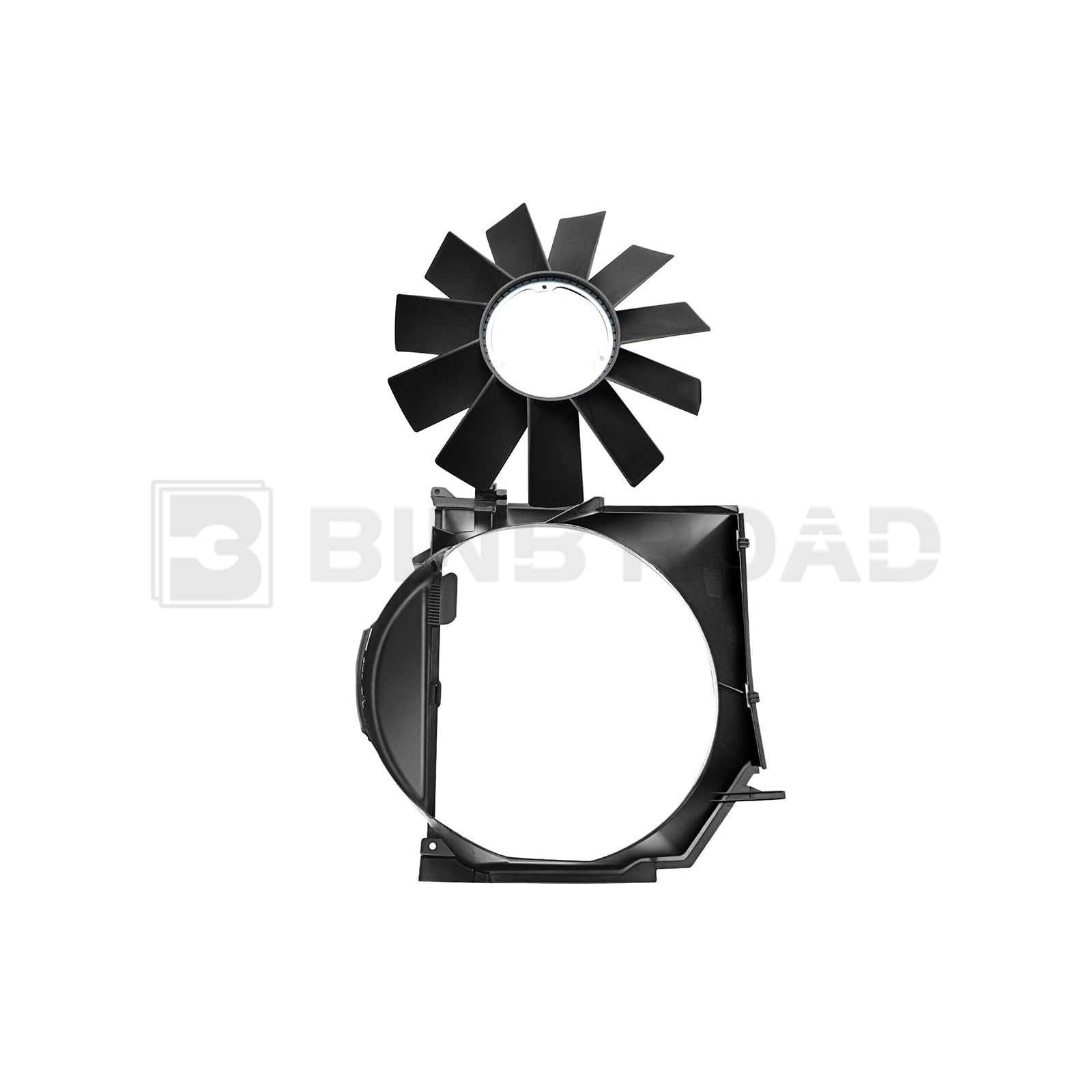 BMW E46 Radiator Cooling Fan Shroud with Fan Blade Kit - Compatible with 320i 323i 325i 328i 330i (1997-2006) - OEM 17111436259 & 11521712058 Replacement - Perfect for Engine Cooling System Repair & Maintenance