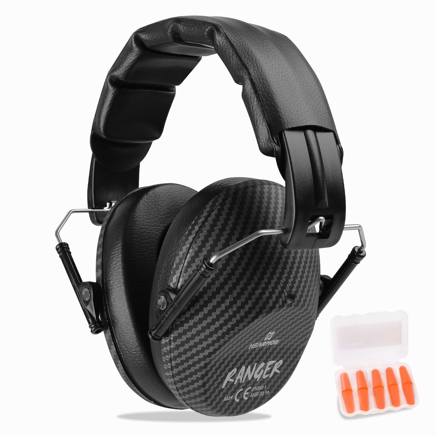 Hearmor Low Profile Shooting Earmuffs - NRR 23dB Noise Reduction Ear Protection for Gun Range, Hunting & Shooting Sports - Black - Perfect for Target Practice, Firearm Training & Outdoor Activities