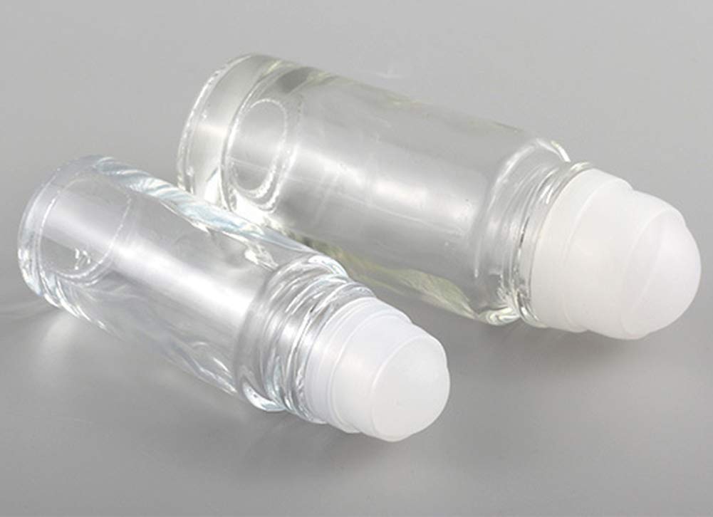 3 Packs 30ml Glass Roll On Bottles with Plastic Roller Balls - Refillable Travel Deodorant Containers for DIY Lip Balm, Lotion & Sunscreen - Perfect for Home, Travel & Cosmetic Storage