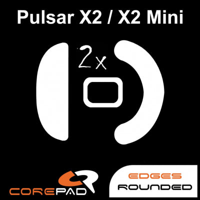 Corepad Skatez Mouse Feet for Pulsar X2 Series (X2, X2 Mini, X2V2, X2V2 Mini, X2H, X2H Mini) - Smooth Gliding Gaming Mouse Skates for Esports & FPS Gaming