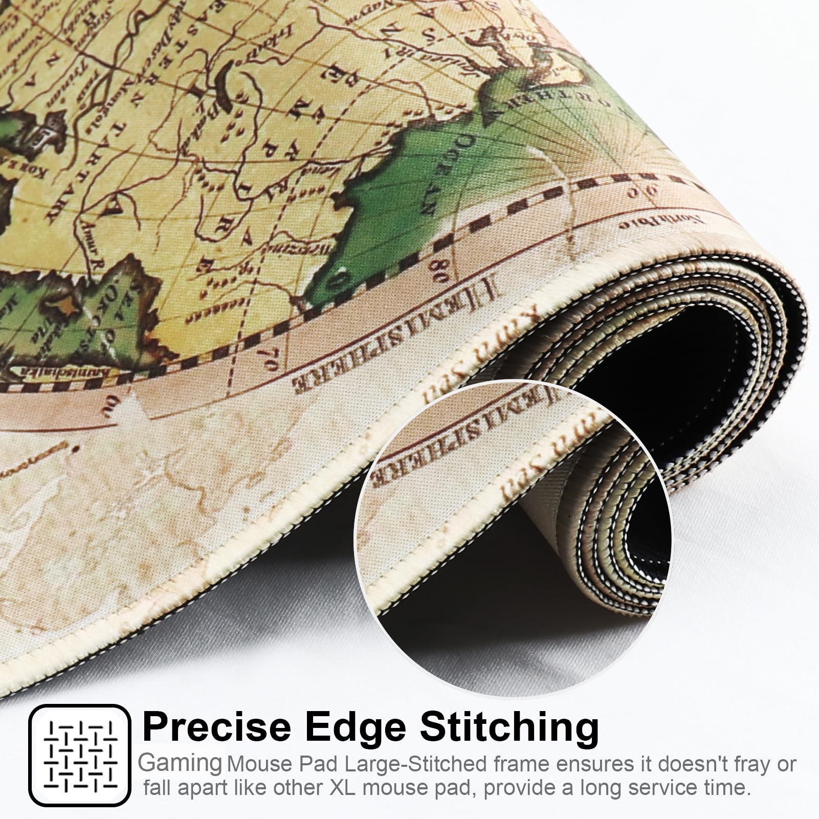 XXL Professional Gaming Mouse Pad - Extra Large Computer Desk Mat (35.4x15.7x0.1 Inches) with Non-Slip Rubber Base - Perfect for PC Gaming, Office Work & Home Use