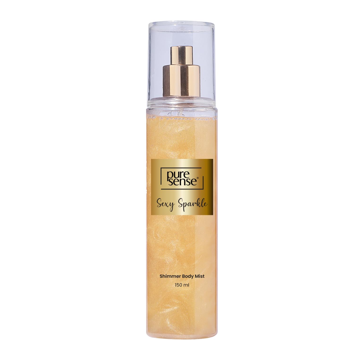 PureSense Sexy Sparkle Gold Shimmer Body Mist Spray for Women - Long Lasting Luxury Fragrance, Refreshing & Travel-Friendly (150ml) | Perfect for Date Nights, Parties & Everyday Glam