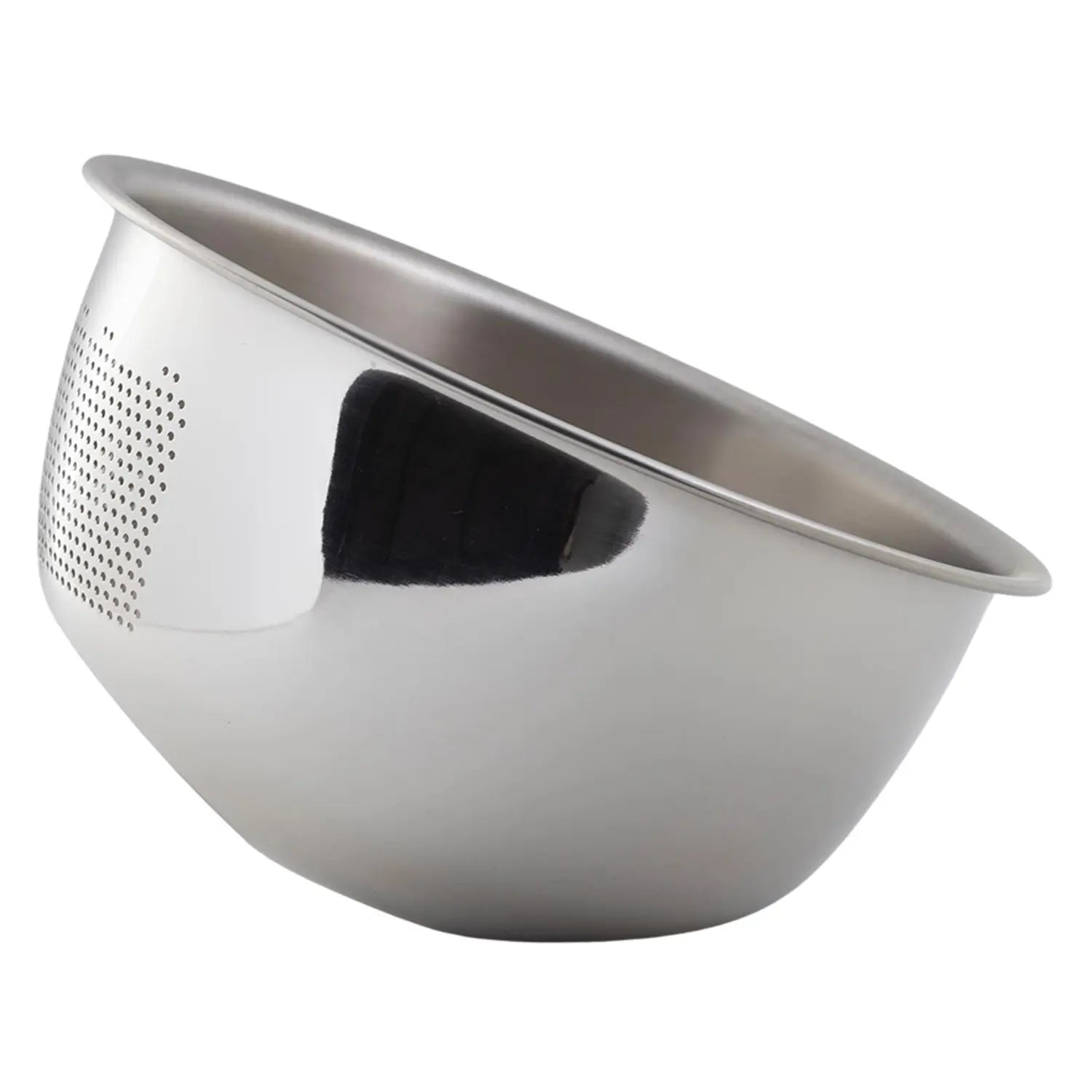 Premium Fujii Stainless Steel 3-Way Rice Washing Bowl with Perforated Strainer - 8.5 Inch Kitchen Essential for Perfect Sushi Rice, Rice Cooking & Grain Rinsing