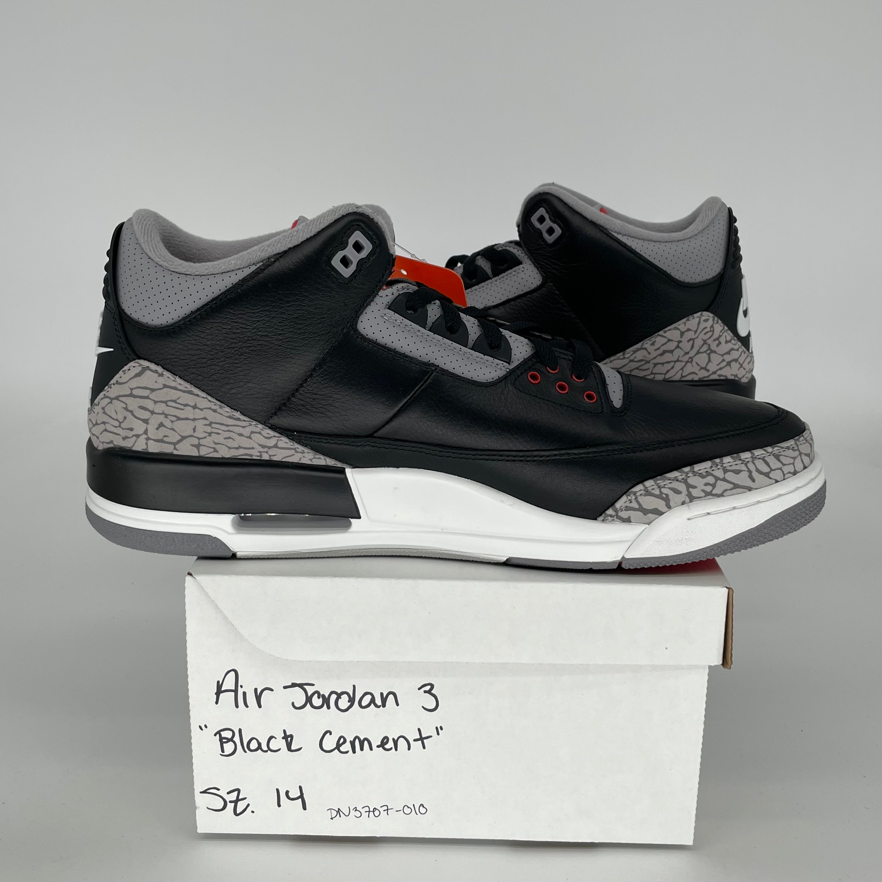 AIR JORDAN 3 Retro Black Cement Men's Basketball Shoes Size 14 - DN3707-010 | Authentic Nike Sneakers for Casual Wear & Street Style