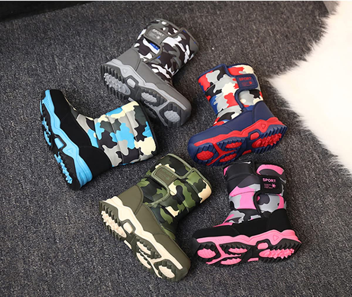 Kids' Waterproof Snow Boots for Boys & Girls - Slip-Resistant Winter Shoes for Cold Weather (Toddler/Big Kid) - Perfect for Outdoor Play, Snow Days & Winter Adventures