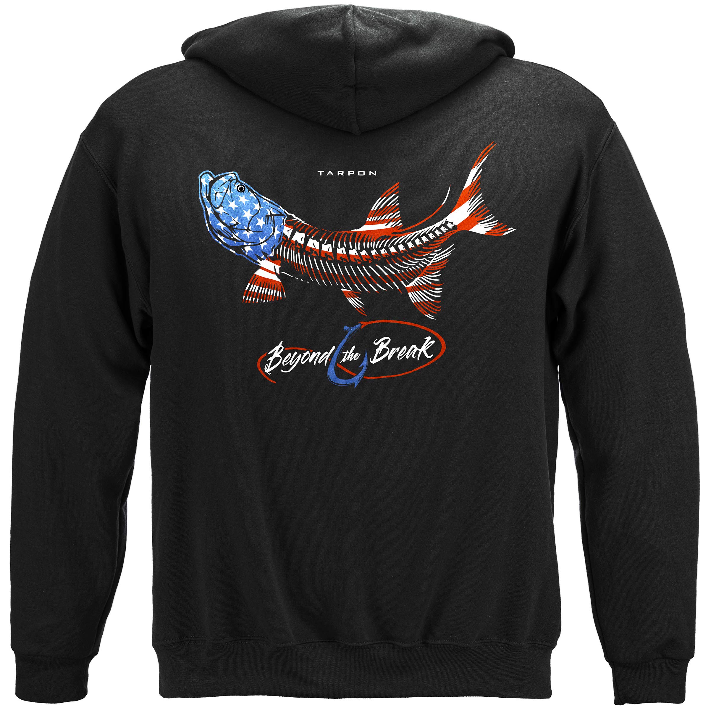 Erazor Bits Patriotic Fish Hoodies | Fishing Themed Cotton Jackets for Men & Women | Perfect for Outdoor Adventures & Casual Wear
