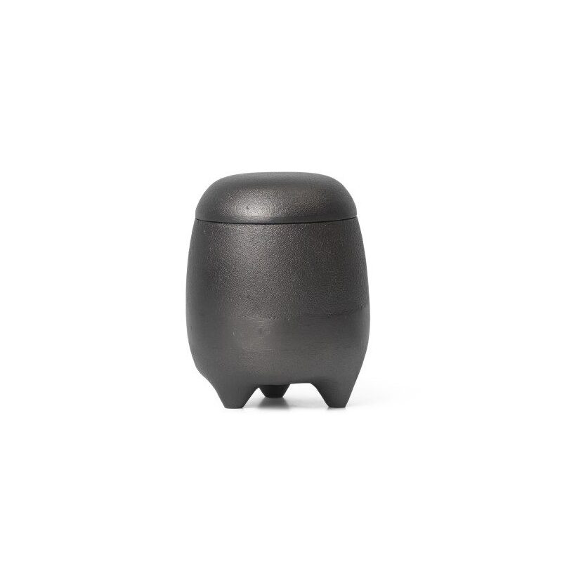 FERM LIVING Evoke Candle Holder - Modern Blackened Aluminum Candle Stand for Home Decor | Perfect for Living Room, Bedroom & Wedding Centerpieces