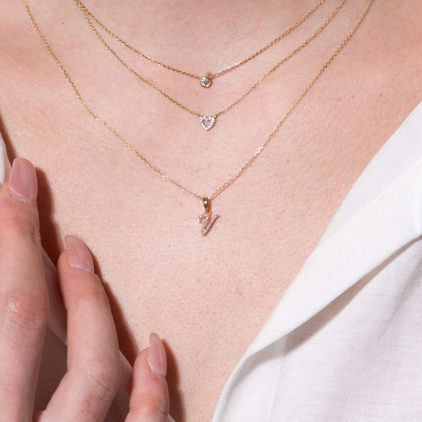 14K Yellow Gold Cursive Diamond Initial Necklace - Personalized Name Pendant for Women, Elegant Monogram Jewelry Gift for Her | Perfect for Birthdays, Anniversaries & Everyday Wear