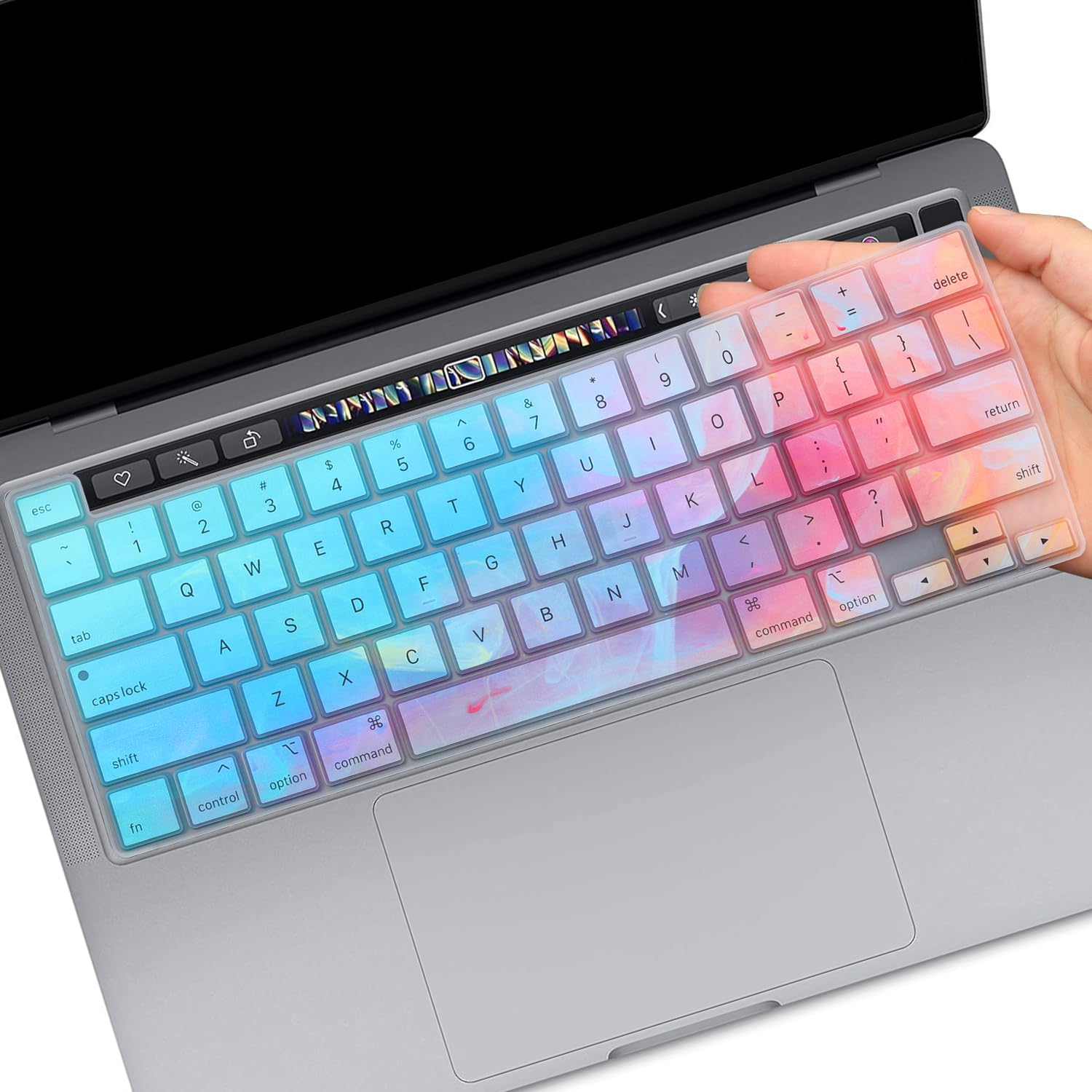 MacBook Pro Keyboard Cover 13-inch & 16-inch (2023-2020 Models) - Protective Skin for M2/M1/A2338/A2289/A2251/A2141 with Touch Bar & Touch ID | Colorful Design | Perfect for Work, Travel & Coffee Shop Use