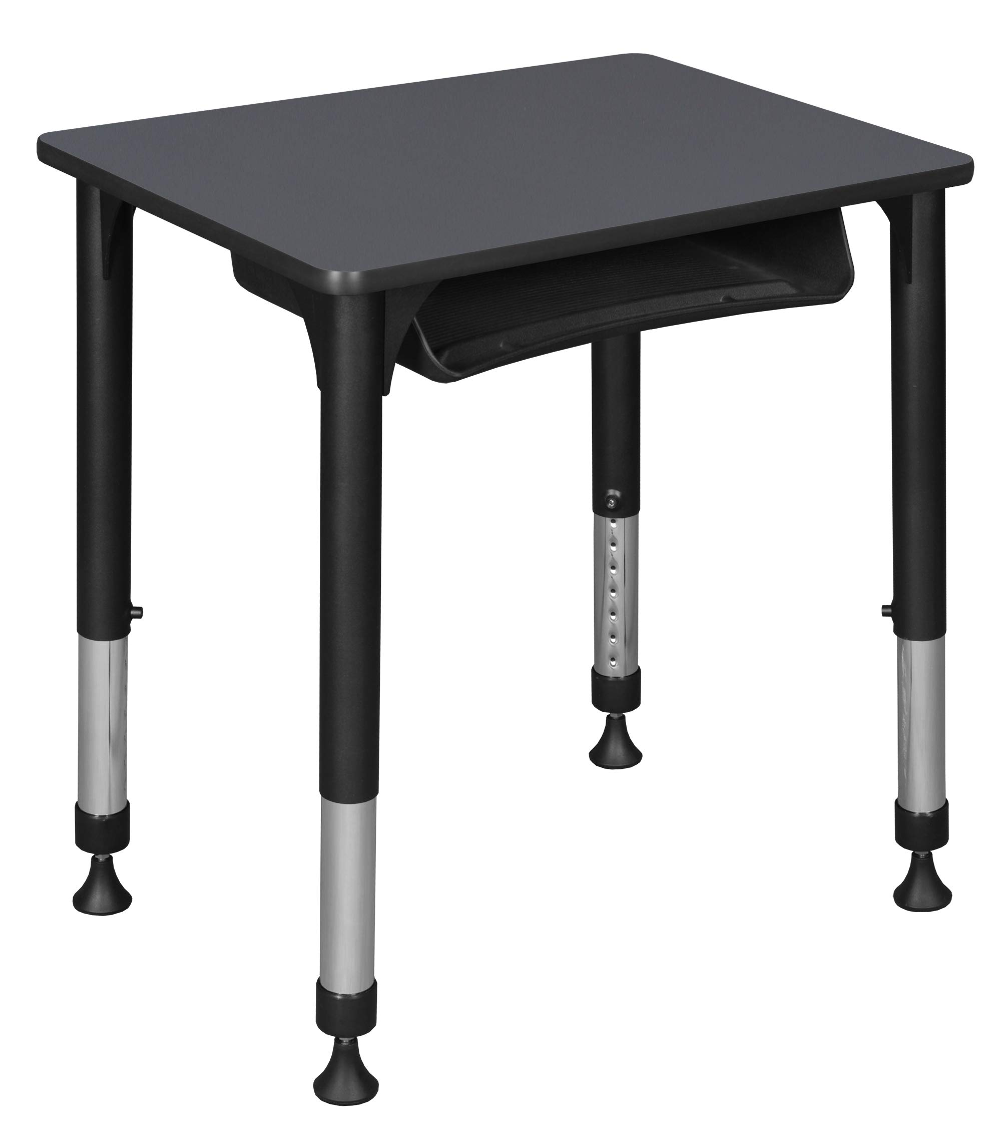 Regency Height Adjustable Rectangular Student Desk with Storage Shelf - 18.5