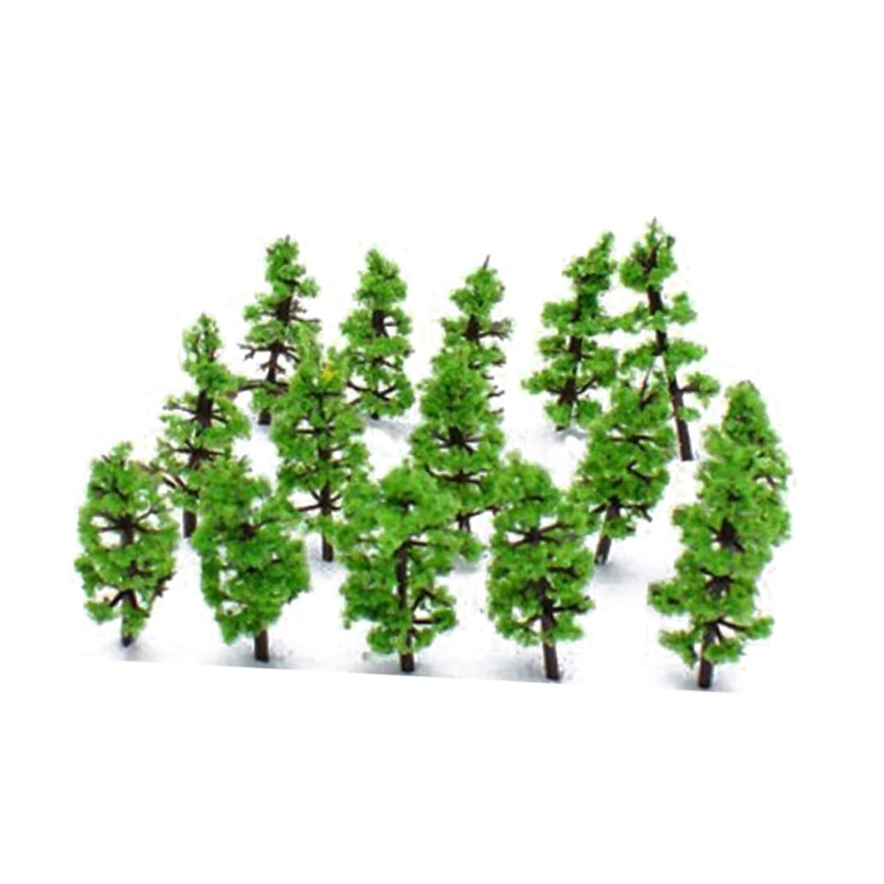 Totority 100pcs Green Model Trees for Train Scenery - Miniature Landscape Trees, Plants & Flowers Set - Perfect for Model Train Layouts, Dioramas, and Architectural Displays