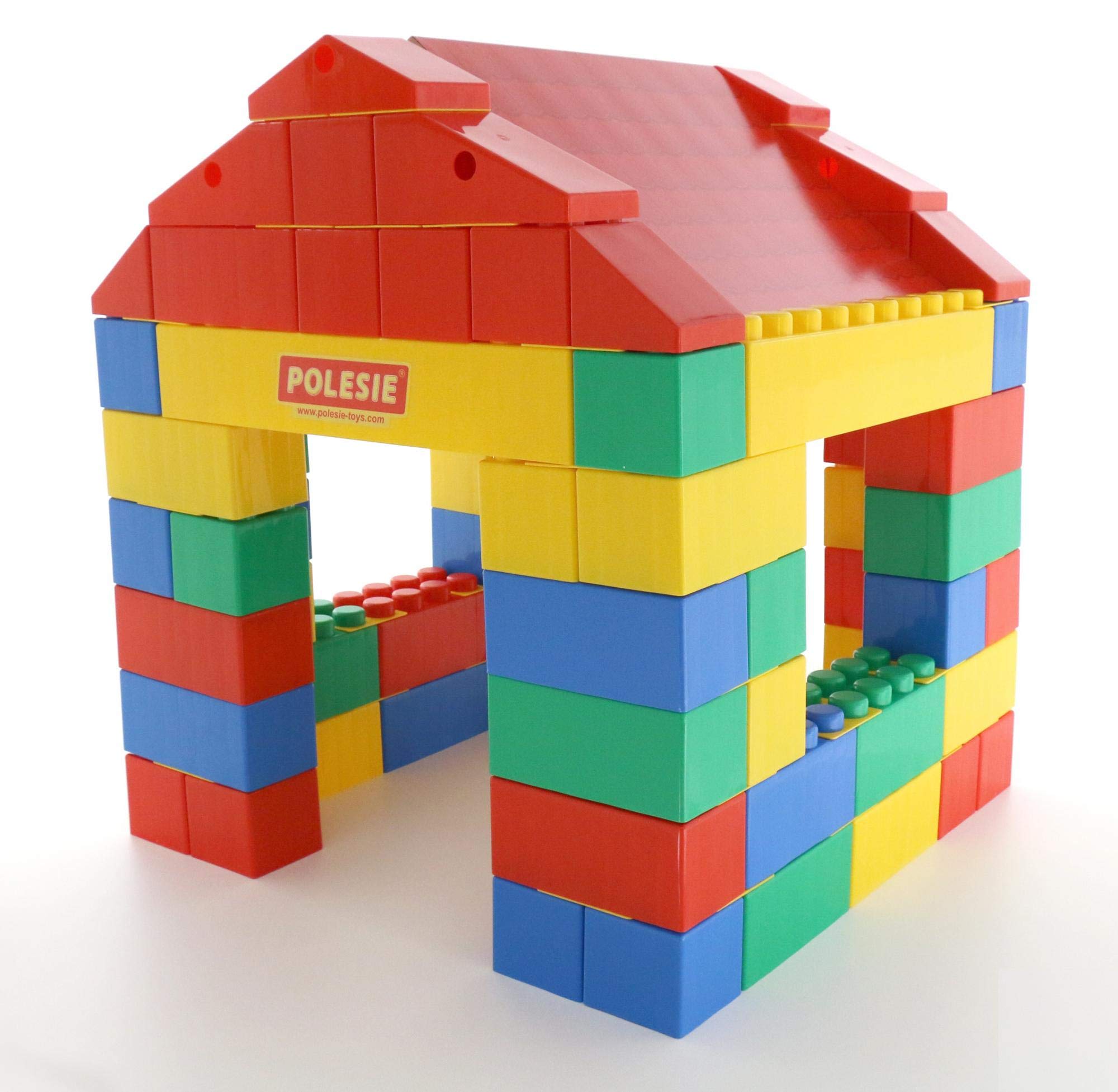 Polesie 134-Piece House Building Set - Kids Construction Toy for Creative Play - Perfect for STEM Learning & Indoor/Outdoor Fun