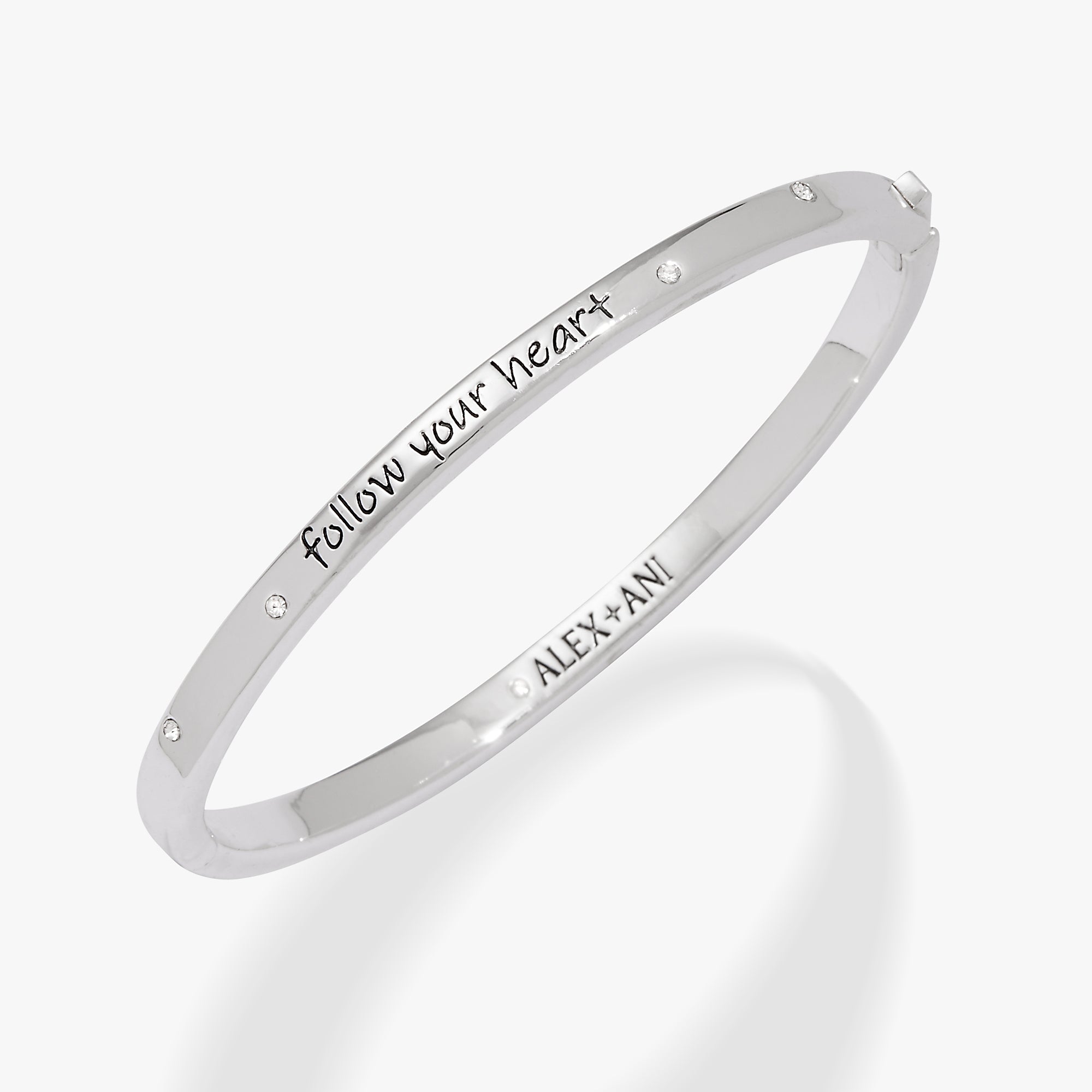 Follow Your Heart Inspirational Mantra Bangle - Motivational Jewelry for Women, Positive Affirmation Bracelet - Perfect for Yoga, Meditation & Daily Encouragement