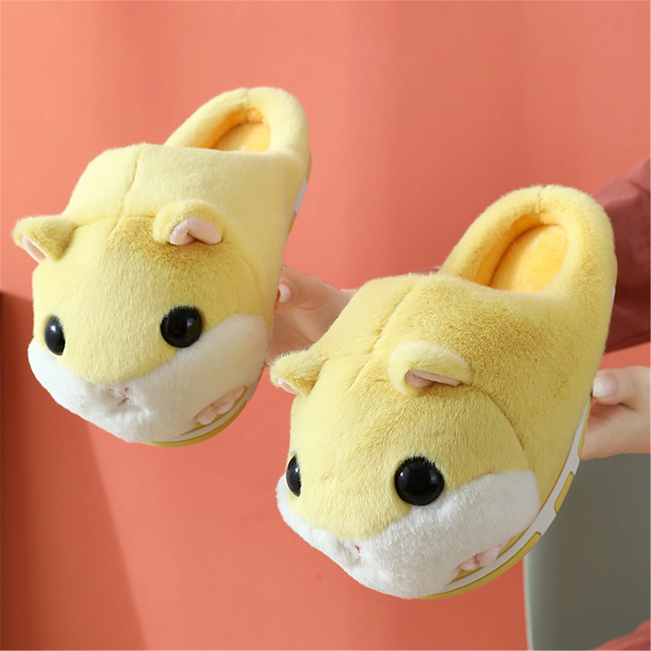Adorable Hamster Slippers for Women - Cozy Furry Animal House Shoes for Winter, Cute Cartoon Home Slippers | Perfect for Indoor Comfort, Lounge Wear & Gift Giving