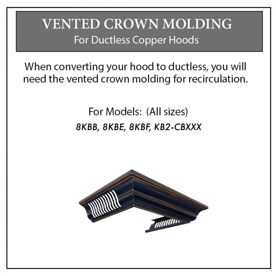 ZLINE Designer Copper Range Hood with Crown Molding & Vents - CM6V 8KBB | Premium Kitchen Ventilation for Modern & Traditional Homes