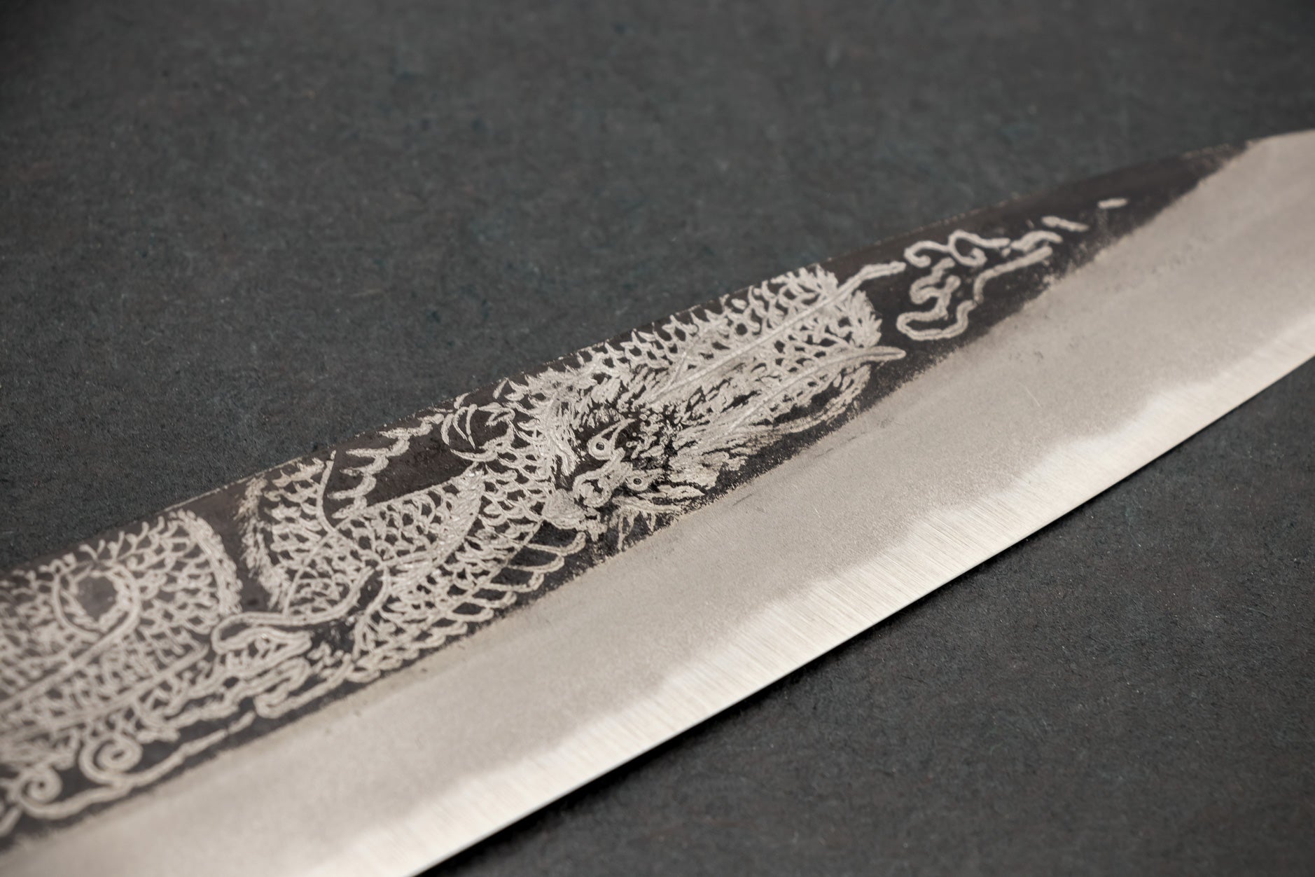Premium Sakai Takayuki Michiko Special Engraved Aogami Gyuto 210mm Japanese Chef Knife - High Carbon Steel Blade with Dragon Design - Perfect for Sushi, Meat Cutting & Professional Kitchen Use