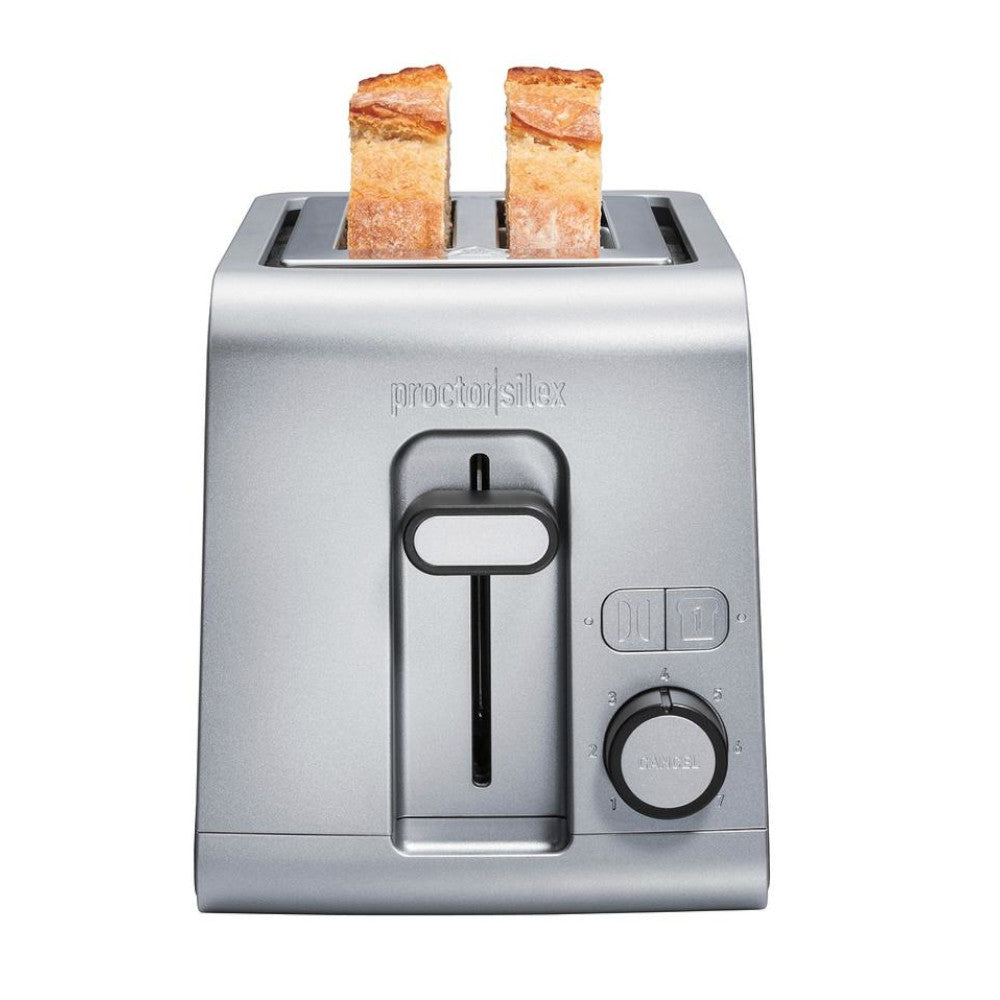 Proctor Silex 22302 2-Slice Extra Wide Slot Toaster - Perfect for Bagels, Thick Bread & Artisan Toast - Ideal for Breakfast, Brunch & Small Kitchens