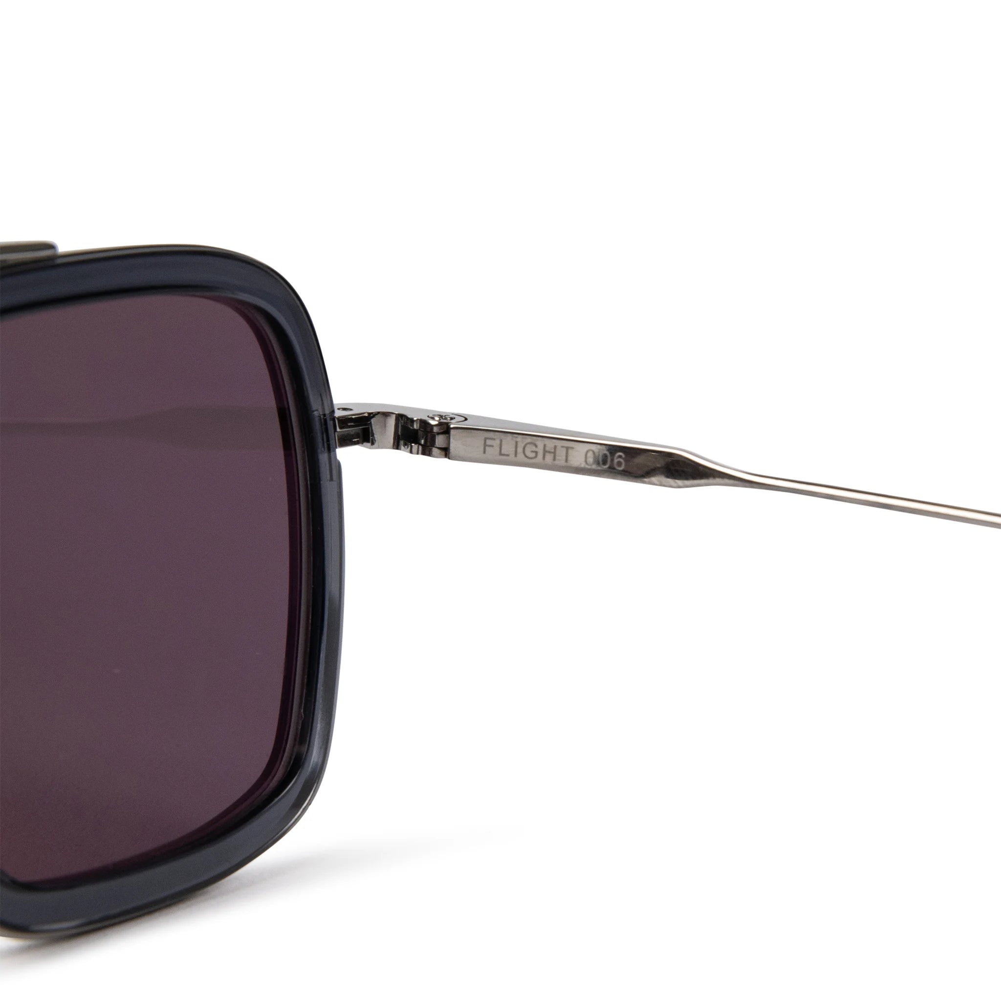 Dita Eyewear 7806 Flight 006 Grey Black Polarized Sunglasses for Men & Women - UV Protection, Luxury Aviator Style - Perfect for Driving, Travel & Outdoor Activities
