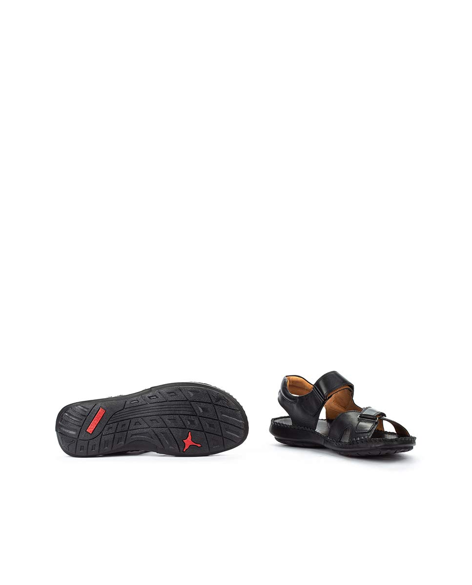 PIKOLINOS Men's Leather Flat Sandals - Comfortable & Stylish Tarifa Sandals for Casual Wear, Beach & Summer Outfits