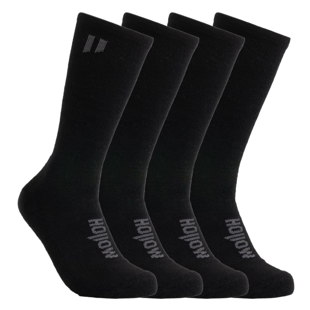 HOLLOW Alpaca Boot Socks for Men & Women - Moisture Wicking, Temperature Regulating Hiking & Running Socks - Perfect for Outdoor Adventures & Cold Weather Activities