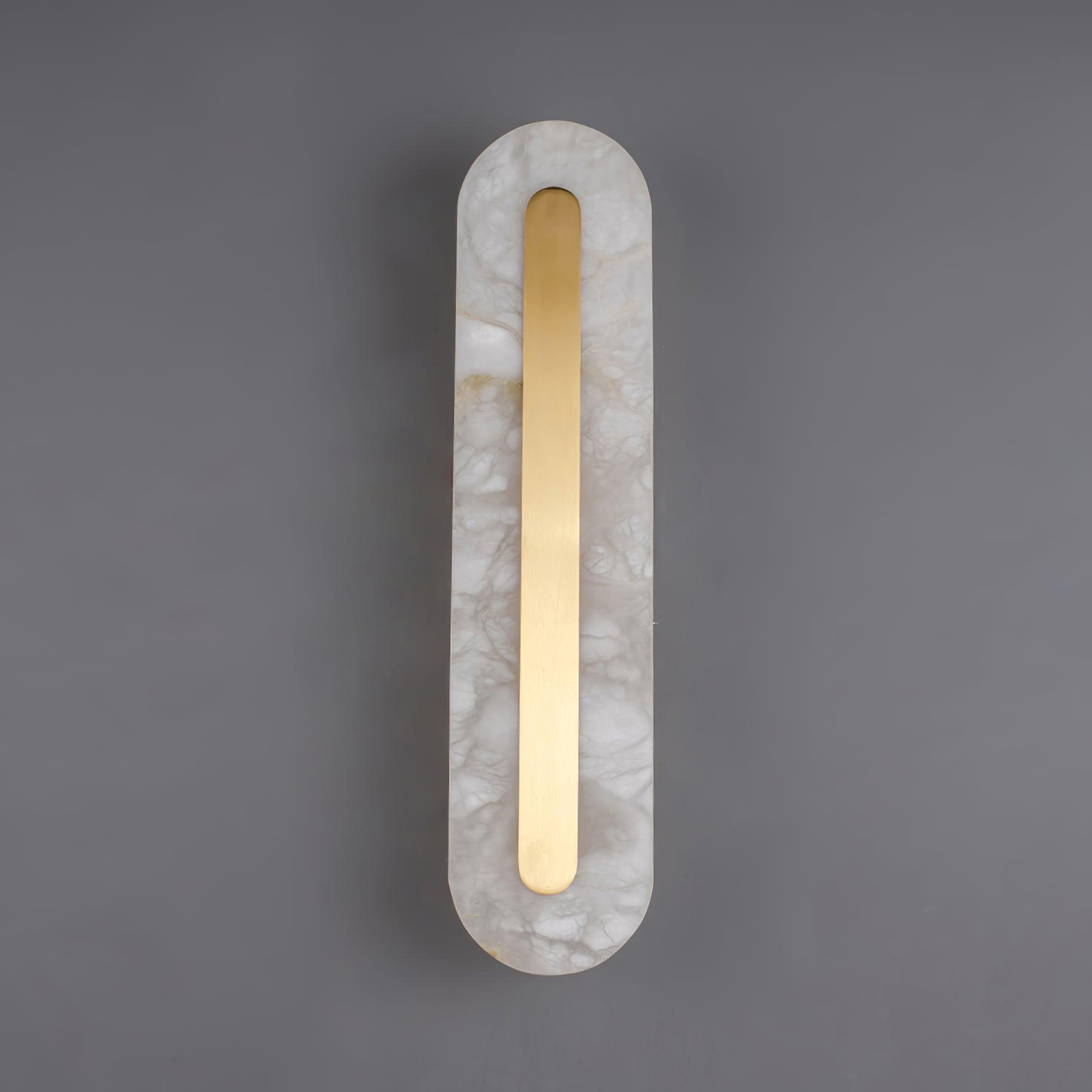 Modern Alabaster Rounded Wall Light Fixture - Elegant Indoor Sconce for Living Room, Bedroom & Hallway Lighting