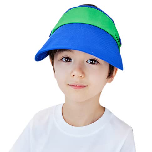 **Kids Sun Visor Hat - Breathable Wide Brim UV Protection Adjustable Golf Cap for Boys & Girls - Perfect for Outdoor Sports, Beach, and Playtime**