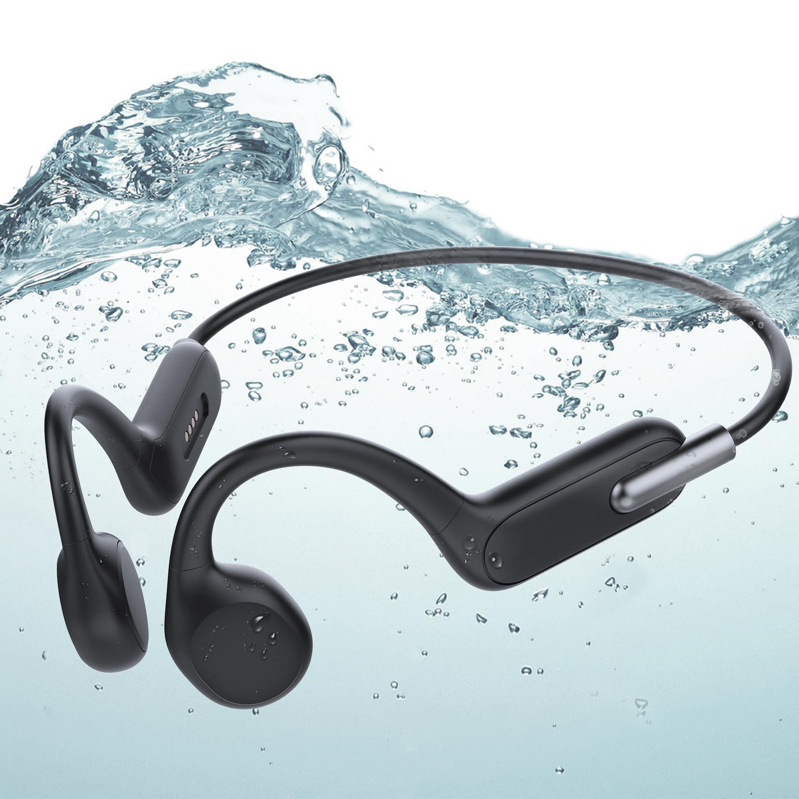 **Wireless Bone Conduction Headphones IP68 Waterproof Bluetooth 5.3 – 32GB MP3 Player, Open Ear Sports Earphones for Swimming, Running, Cycling & Driving – Perfect for Workouts, Commuting & Outdoor Adventures**