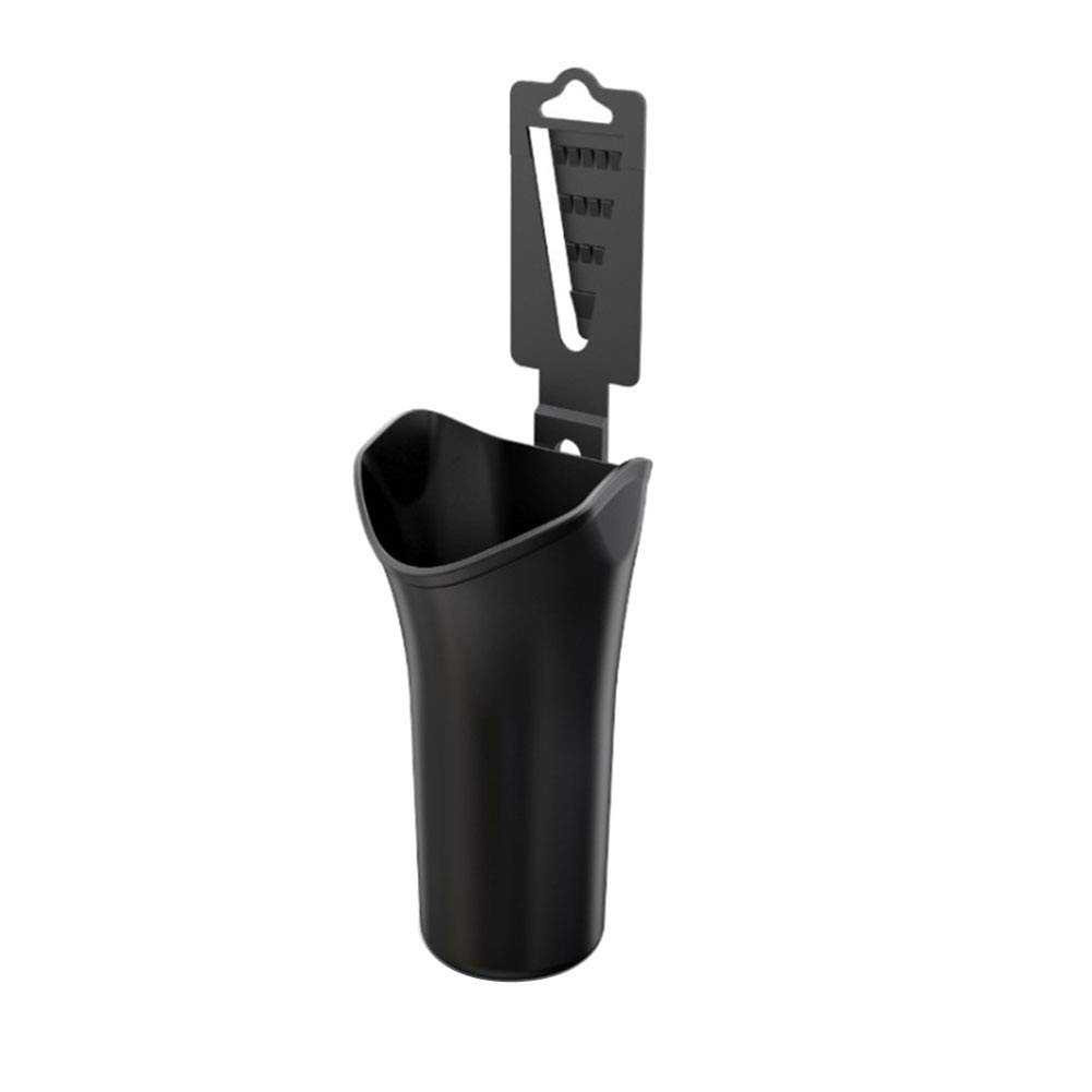 Black Plastic Trash Can - 19.9 x 5.9 x 5 cm, 0.17kg - Durable Waste Bin for Kitchen, Office, Bathroom & Outdoor Use