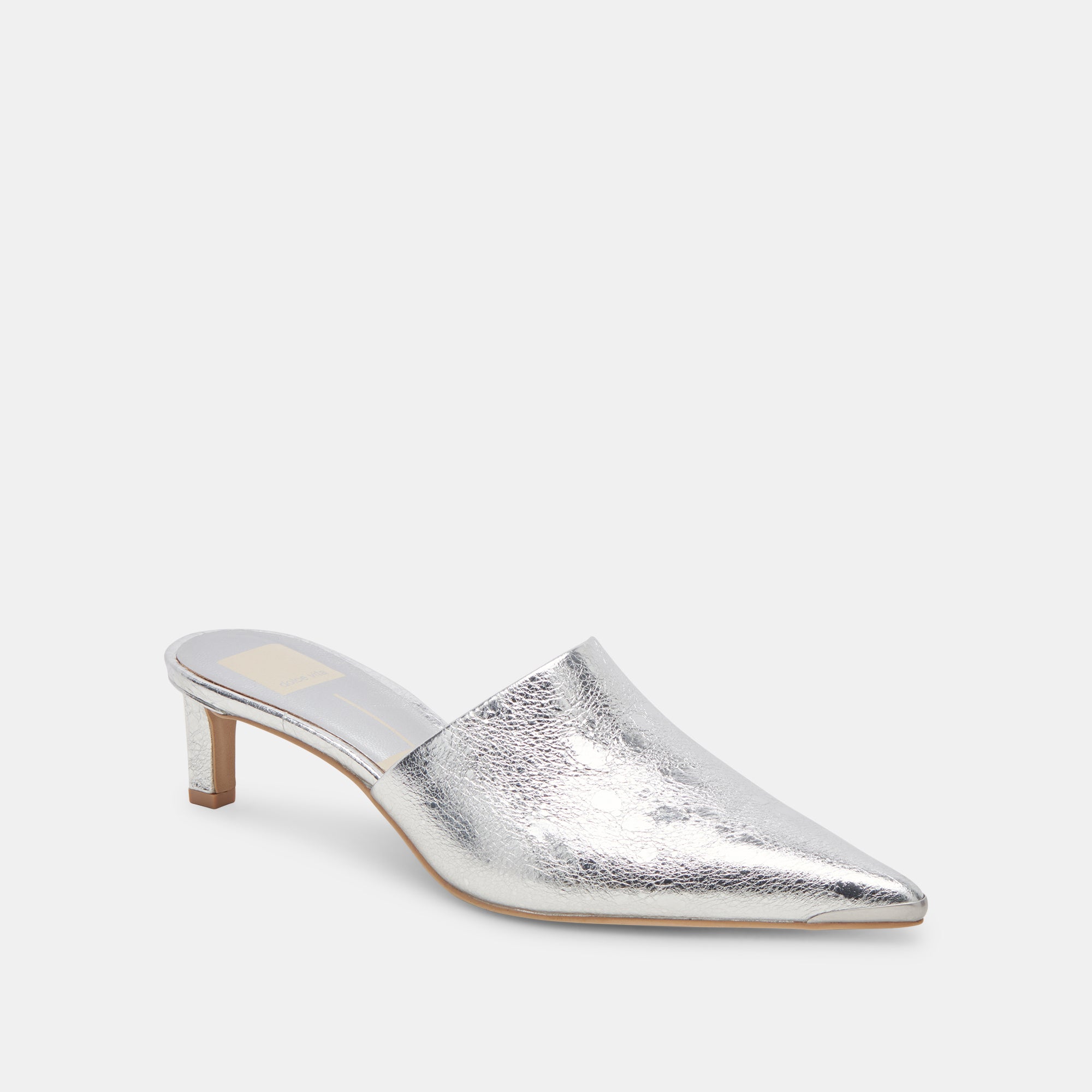 LEXY Women's Silver Distressed Leather High Heels - Elegant & Comfortable Party Shoes for Weddings, Prom & Evening Events