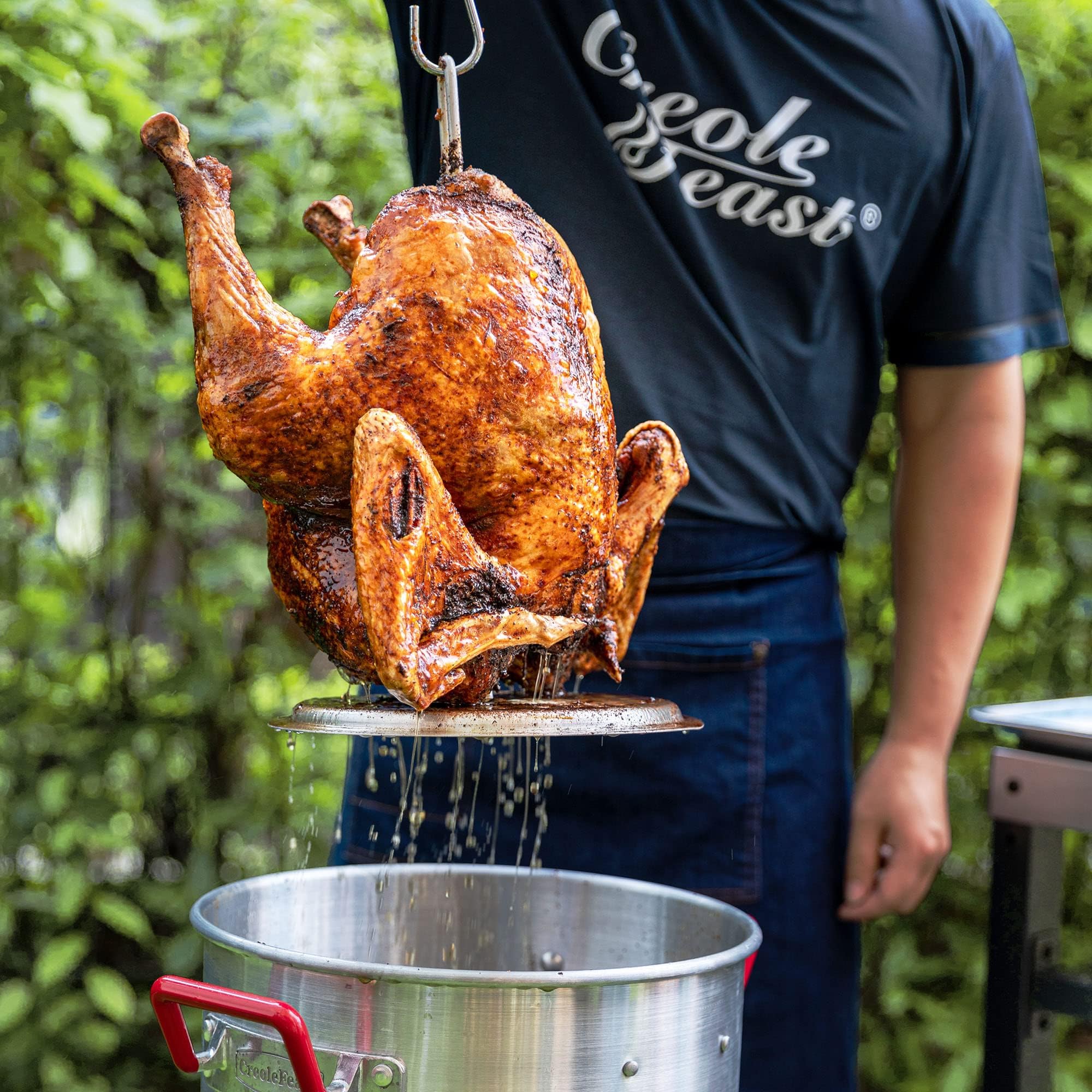 CreoleFeast TFS3010 Propane 30 Qt. Turkey Fryer & 10 Qt. Fish Fryer Boiler Steamer Set - 50,000 BTU Outdoor Burner for Backyard Cooking, Camping, Tailgating & Holiday Feasts