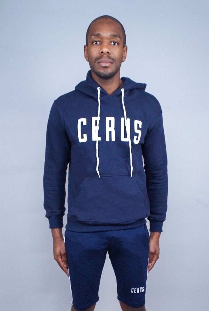 Cerus Navy Training Hoodie for Men & Women - Lightweight, Moisture-Wicking Gym Hooded Sweatshirt - Perfect for Workouts, Running & Outdoor Activities