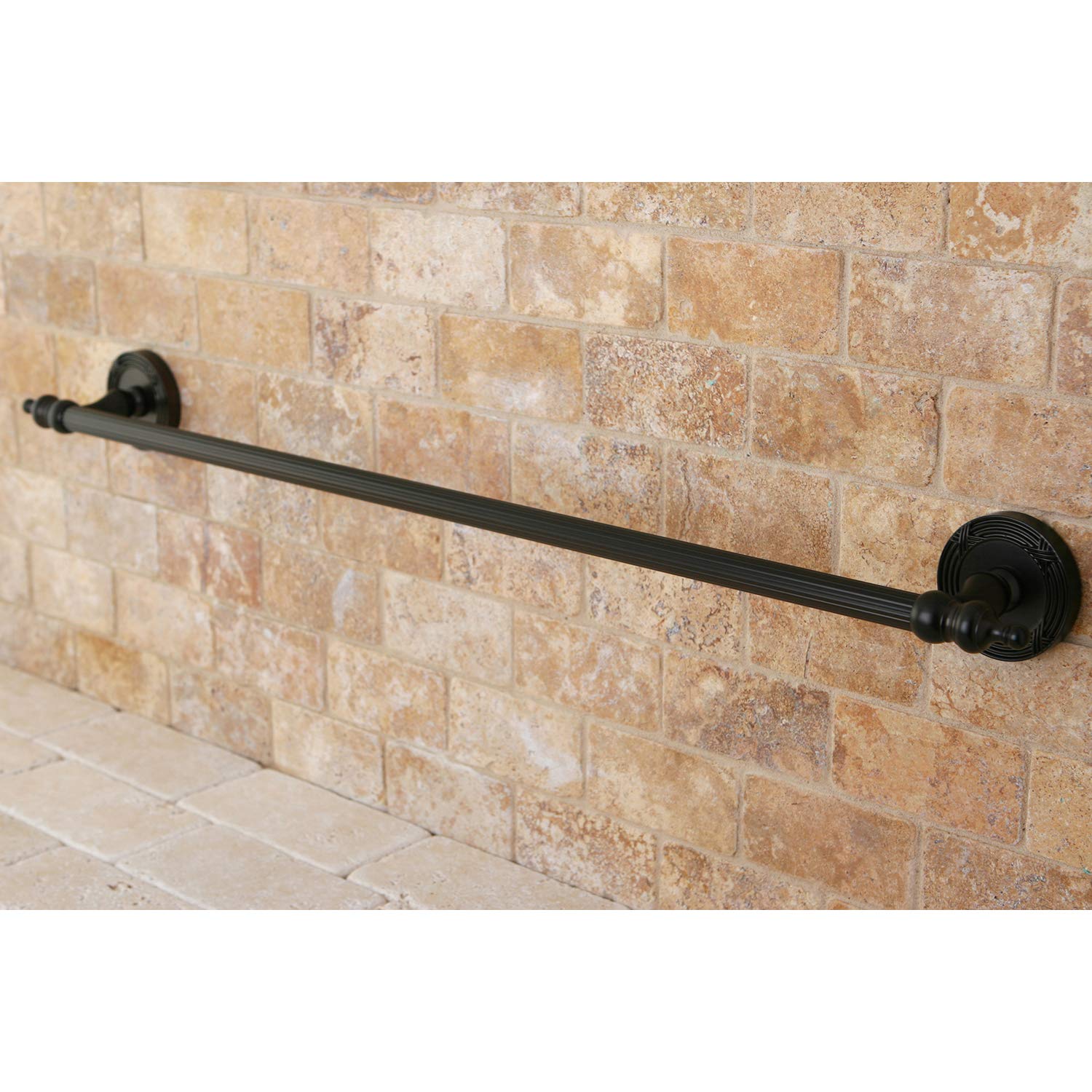 Kingston Brass BA9911ORB 24-Inch Oil Rubbed Bronze Towel Bar - Bathroom Towel Rack for Hand & Bath Towels, Perfect for Bathrooms, Powder Rooms & Spa Areas
