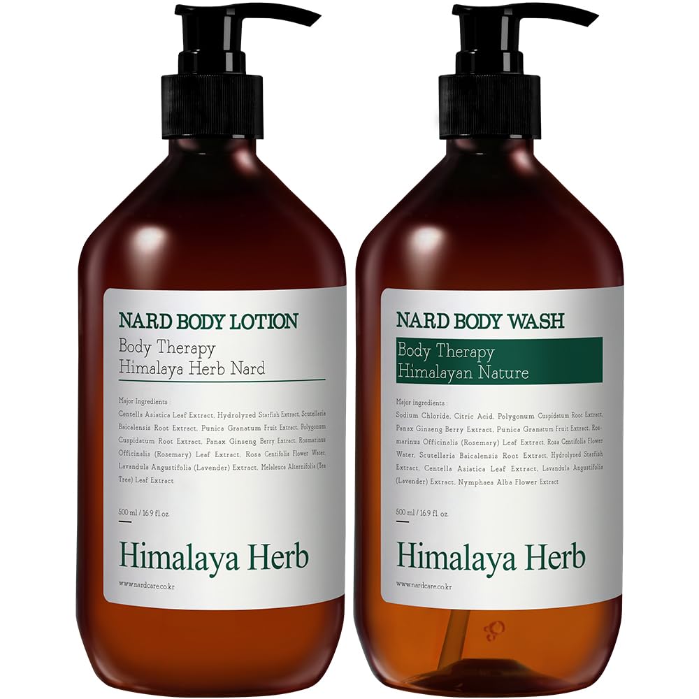 Tea Tree & Rosemary Body Wash & Lotion Set - Natural Antibacterial Skincare for Dry & Sensitive Skin - Perfect for Daily Shower & Post-Workout Refreshment