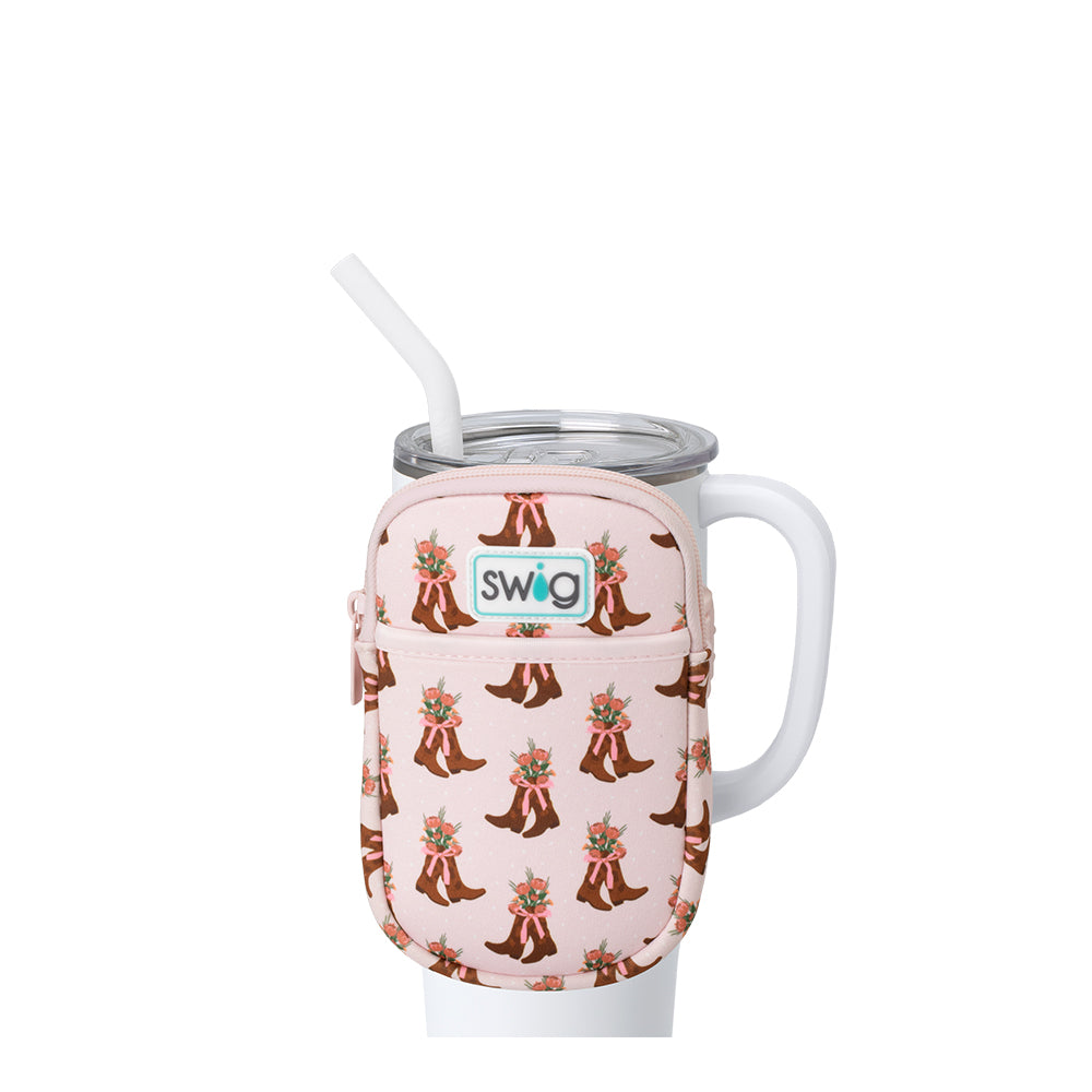Cowgirl Coquette Mega Mug Pouch - Large Insulated Cup Holder for Western Style Travel, Camping & Rodeo Events - Perfect for Cowgirls & Country Lovers