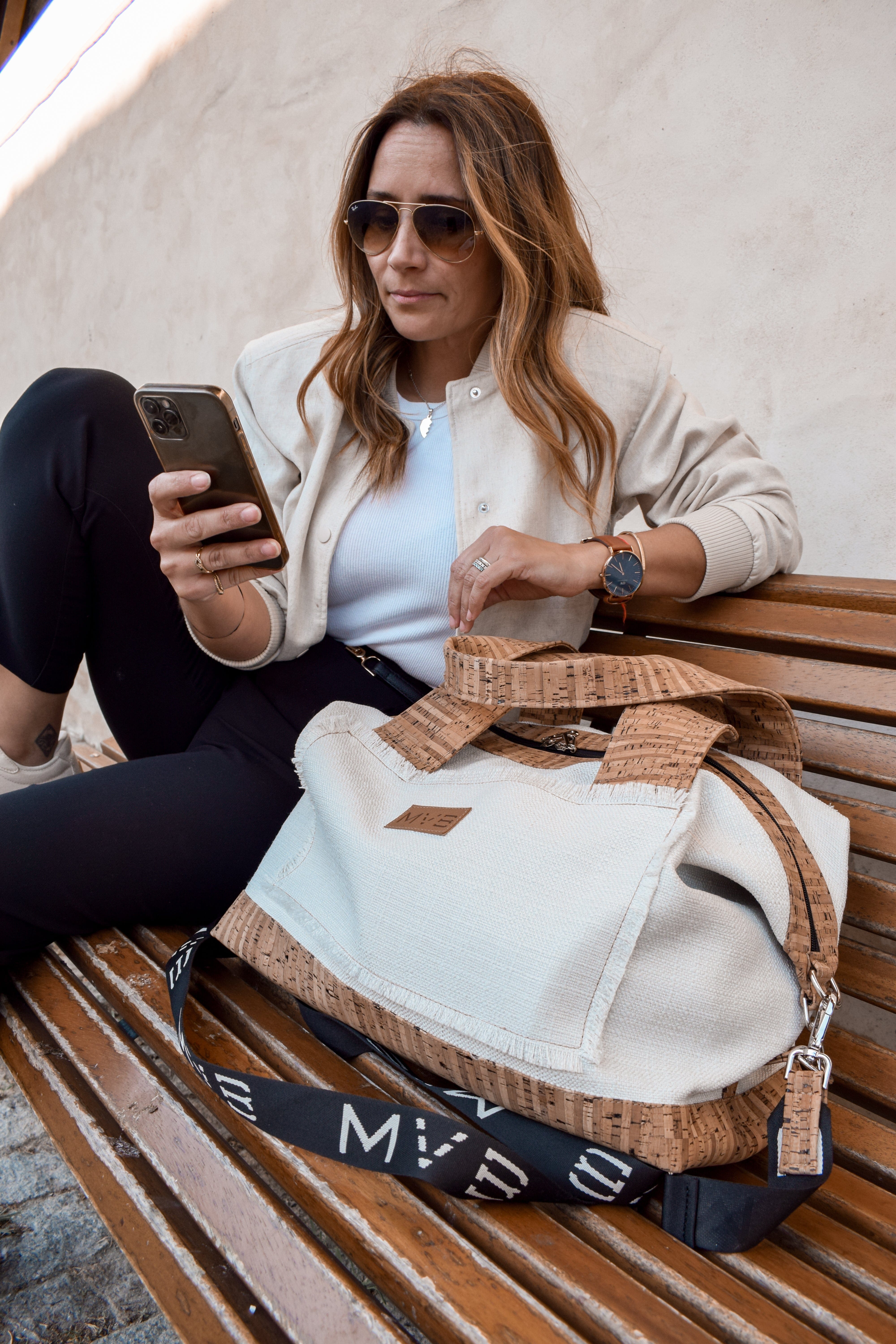Women's Summer Cork Handbag - Eco-Friendly & Lightweight Crossbody Purse for Beach, Travel & Casual Outings