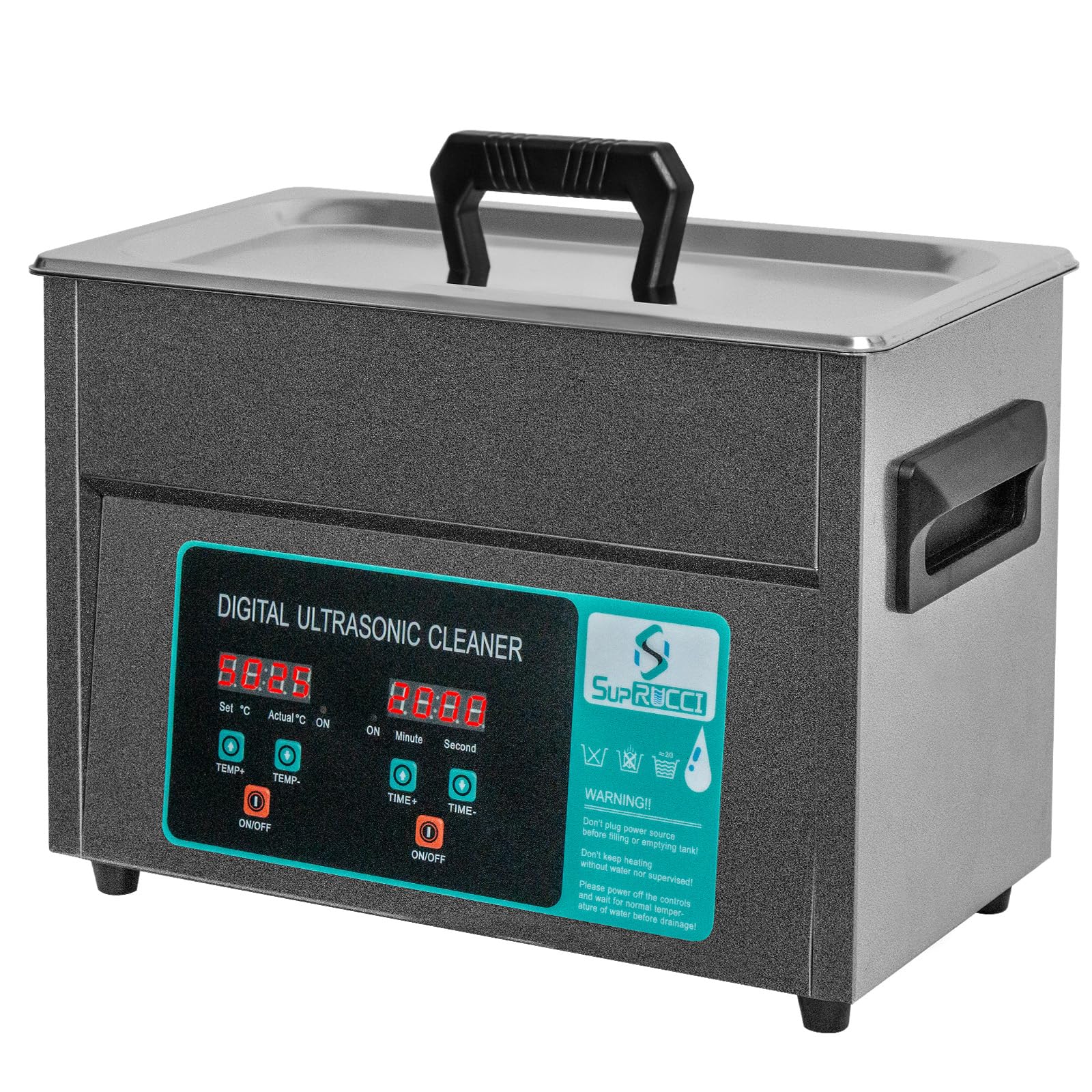 4.5L 180W Ultrasonic Cleaner with Heater & Timer - Professional Jewelry, 3D Prints, Carburetor, Circuit Board Cleaner - Safely Removes Oil, Rust - Perfect for Home Workshops, Jewelry Stores & Electronics Repair