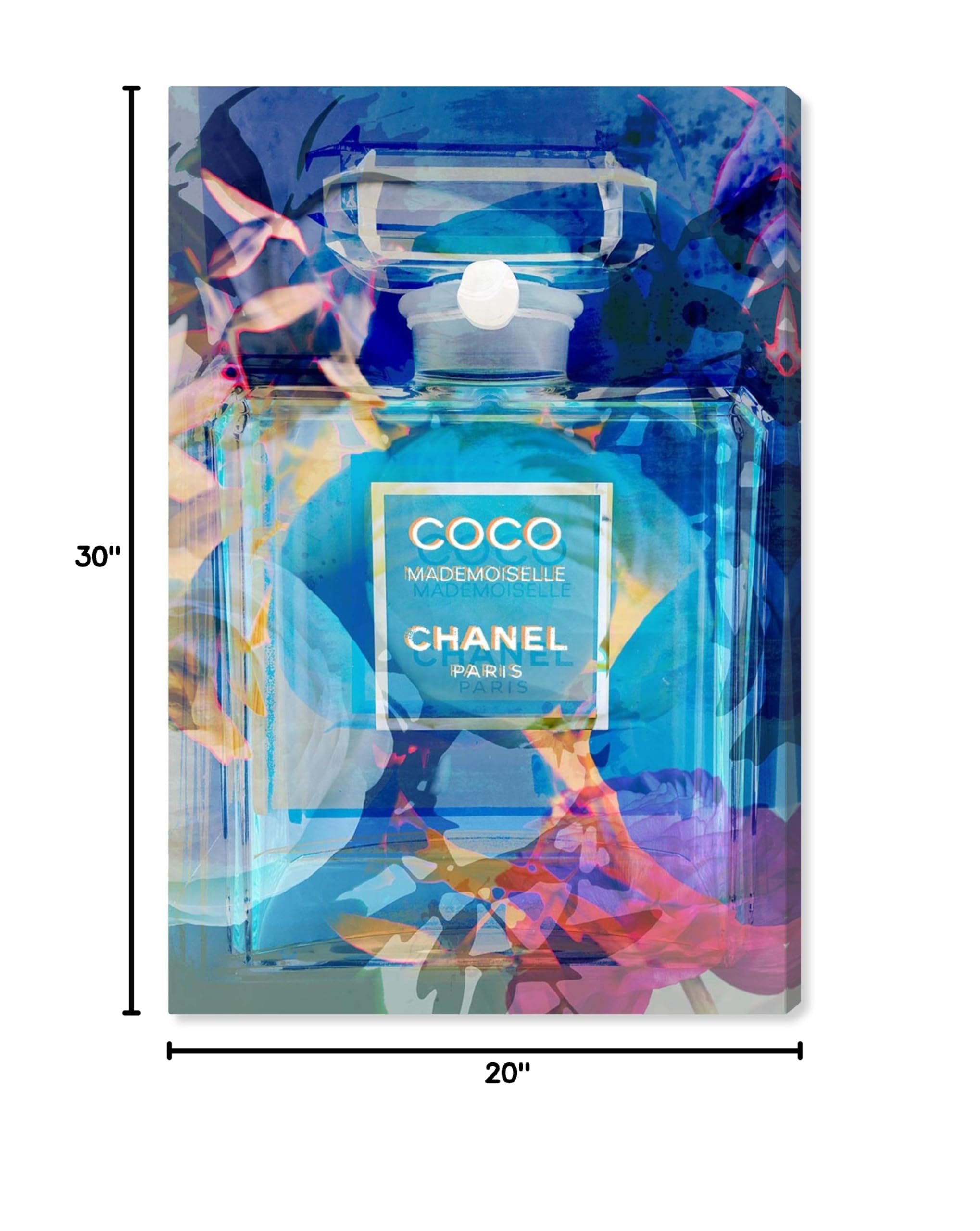 Oliver Gal 'Circe Perfume' Blue Fashion Wall Art Print - Premium Canvas 20