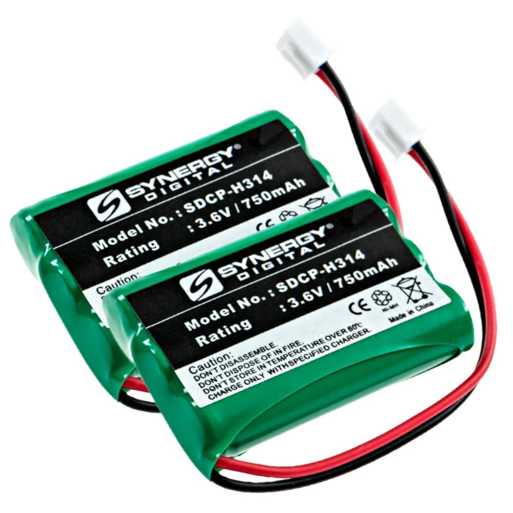Synergy Digital Telematrix 9621P Cordless Phone Battery Combo Pack - 2 x SDCP-H314 Replacement Batteries for Home & Office Use