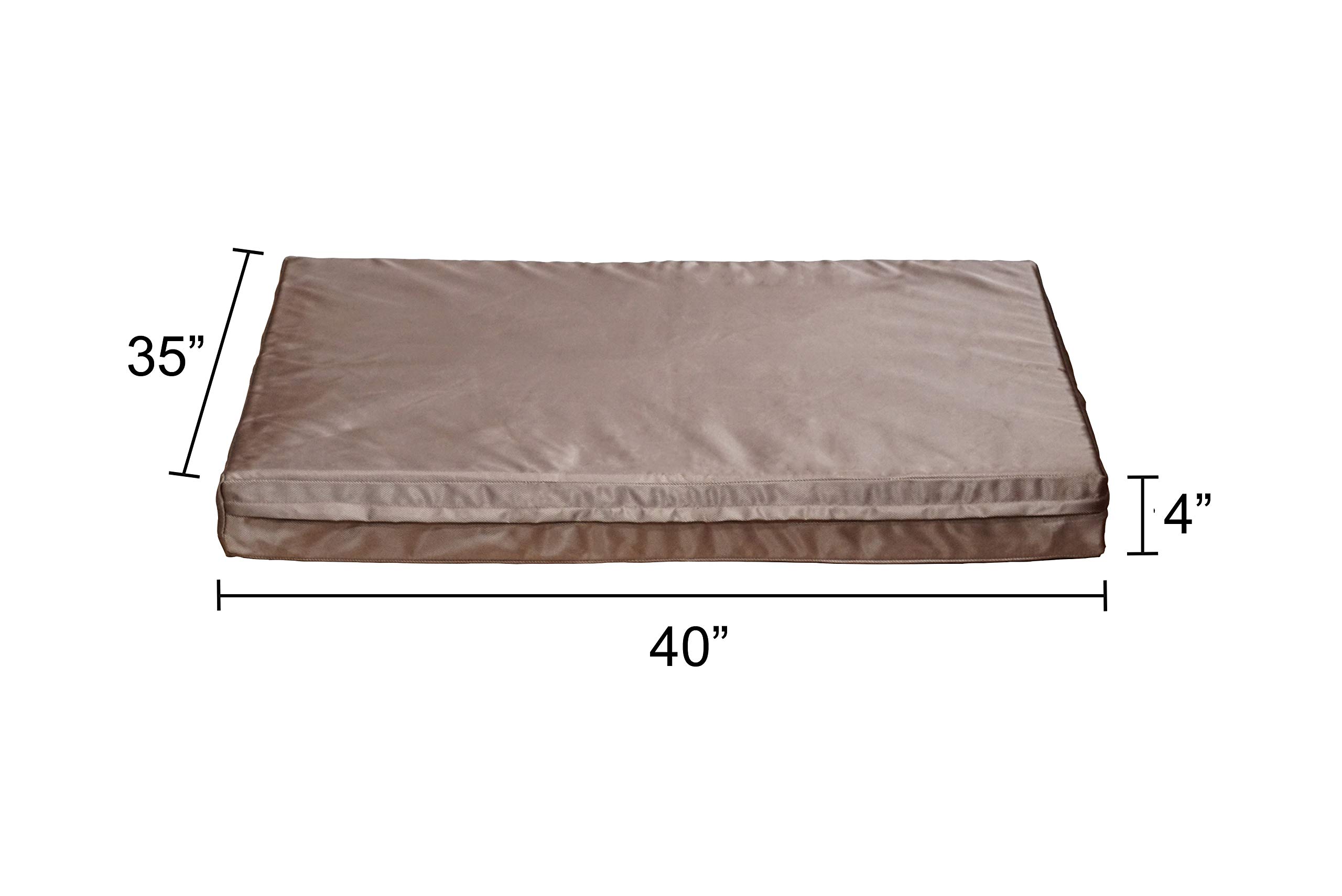 Premium Orthopedic Memory Foam Dog Bed - Heavy Duty Washable Pet Bed with Removable Zipper Cover & Free Waterproof Liner - Support for Joint Pain Relief - Perfect for Large Dogs, Elderly Pets & Crate Training (Replacement Covers Available)