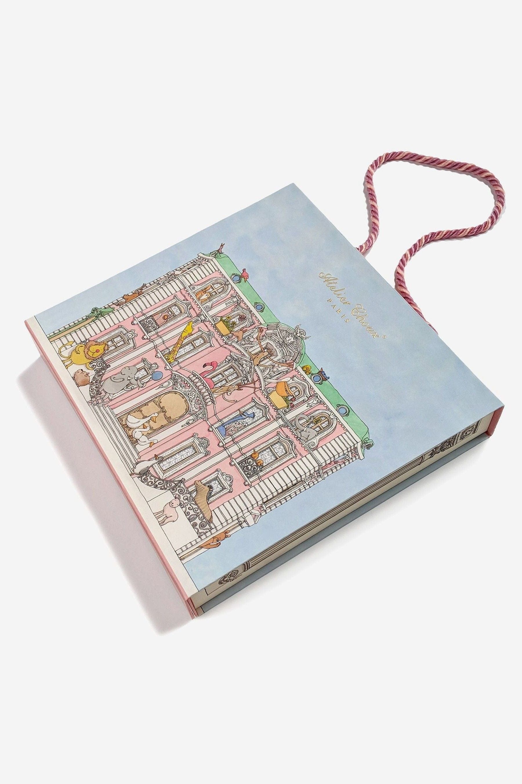 Atelier Choux Baby Winter Wonderland Swaddle Blanket - 100cm x 100cm Multicolor Organic Cotton for Newborns & Infants - Perfect for Nursery, Photography & Gift Giving