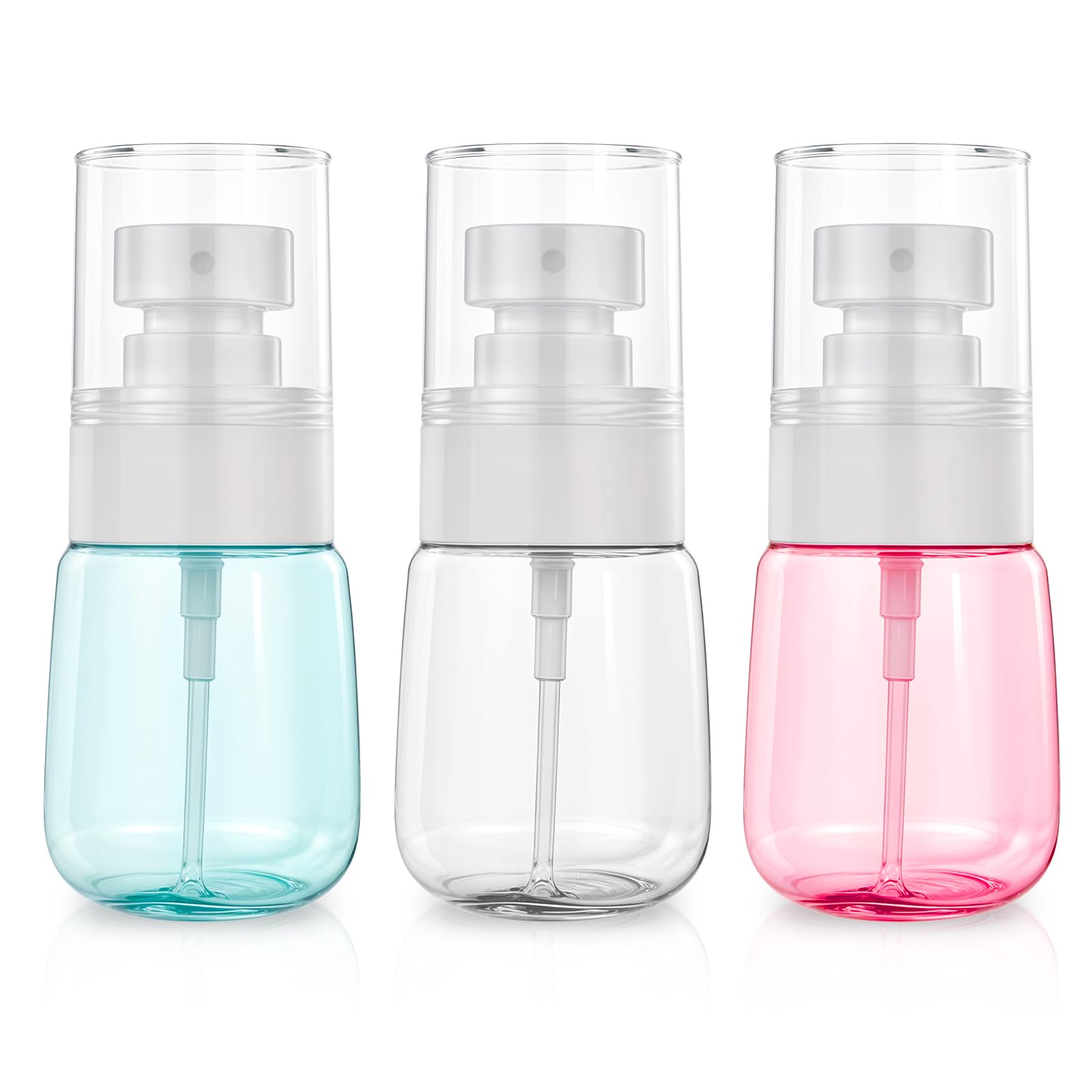 3 Pack 30ml Travel Spray Bottles - Fine Mist Mini Hair & Perfume Bottles, Leakproof Clear Toiletry Containers for Cosmetic Lotion Dispensing | Perfect for Travel, Gym, Home & Office Use